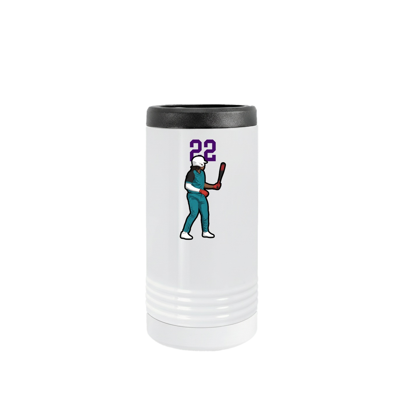 Slim Beverage Holder — Number Top in White