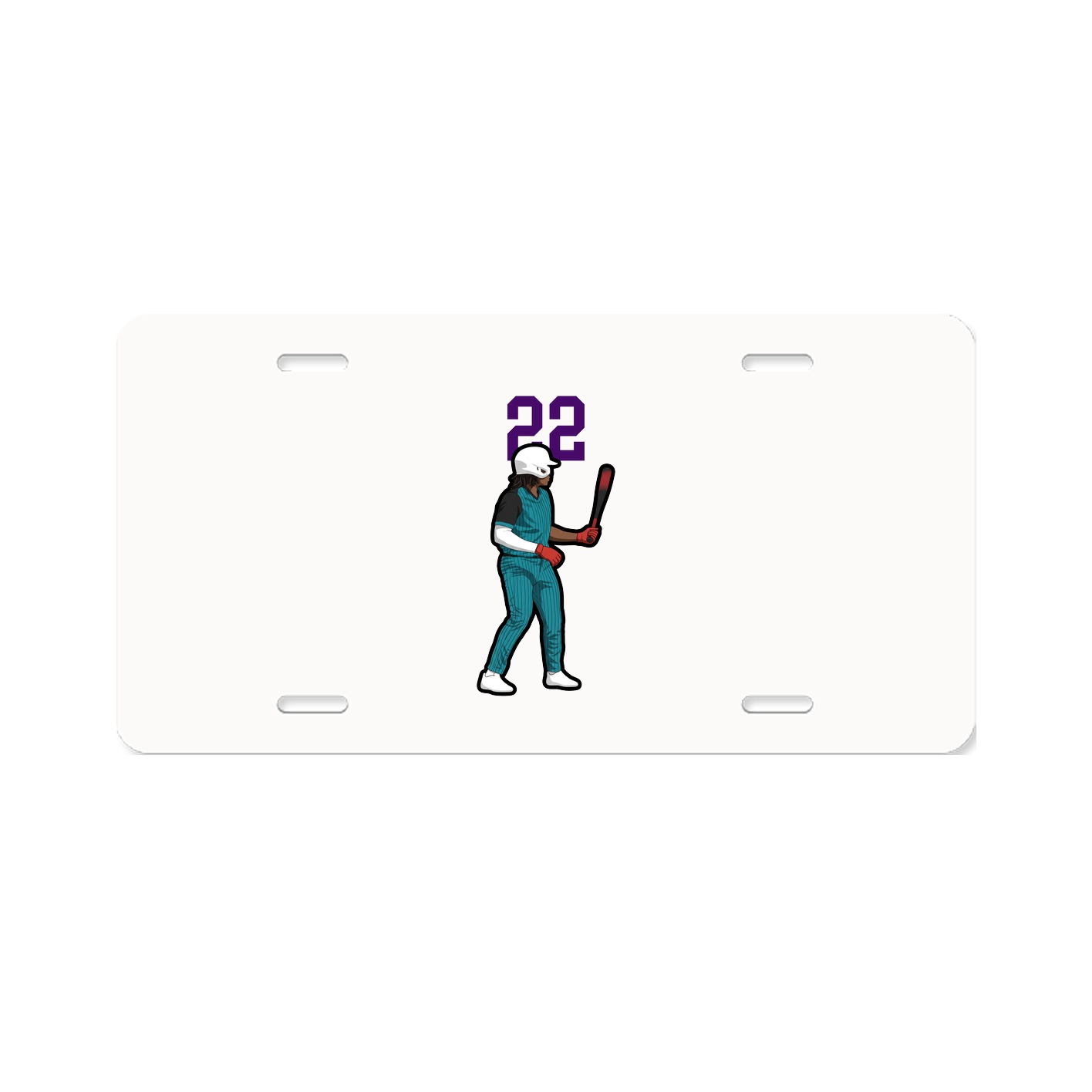 License Plate — Number Top in Classic