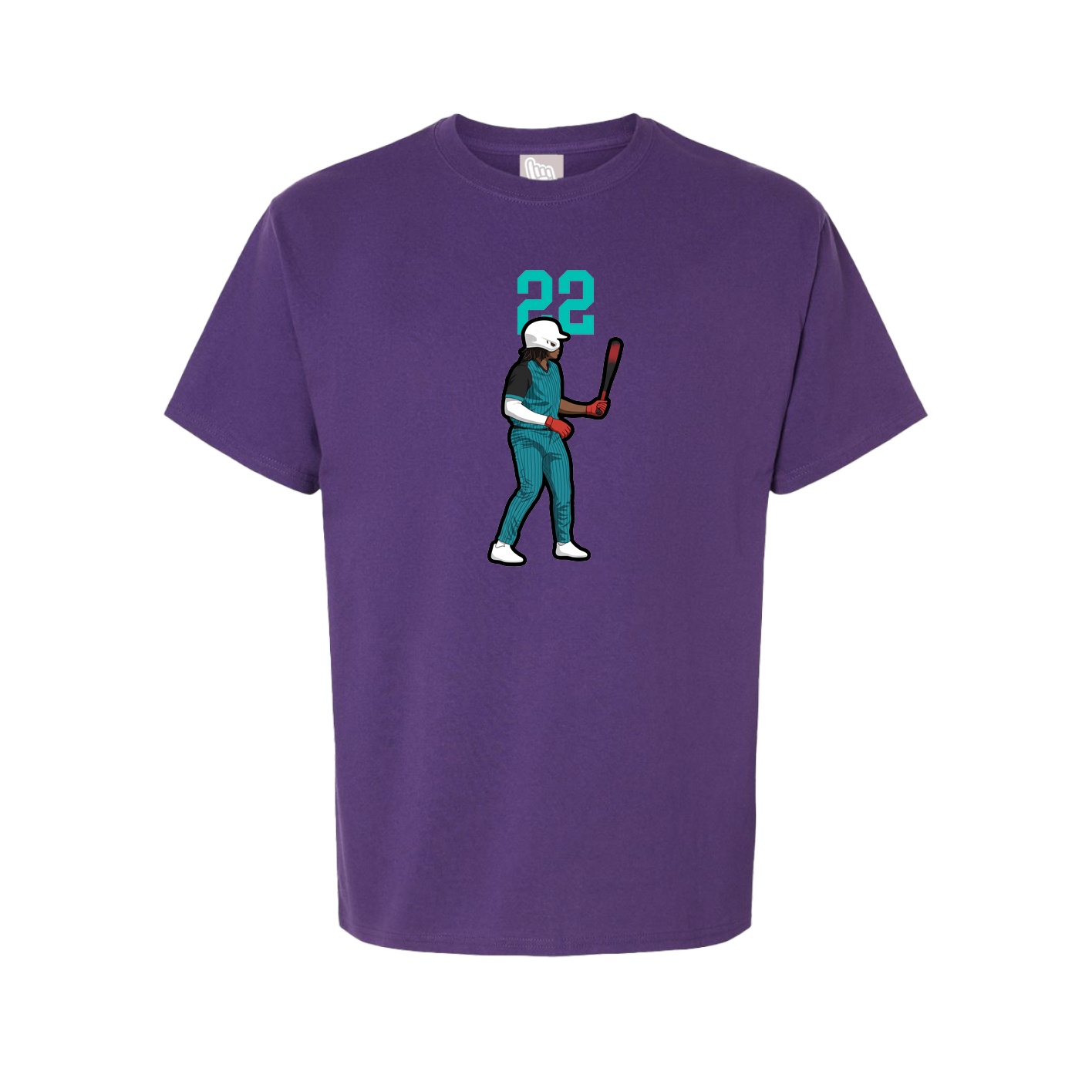 Youth Tee — Number Top in Purple