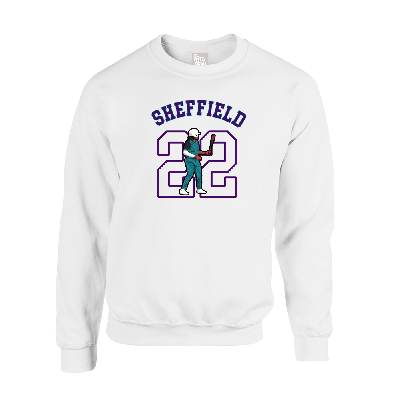 Fleece Crew — Shirsey Arch in White