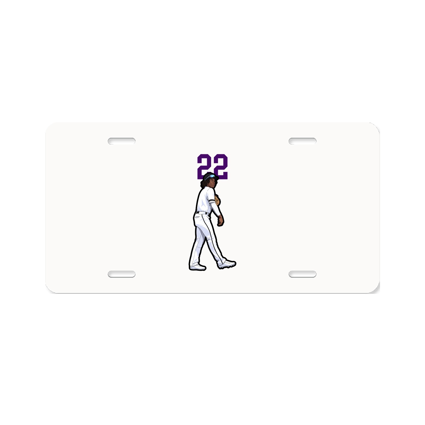 License Plate — Number Top in Classic