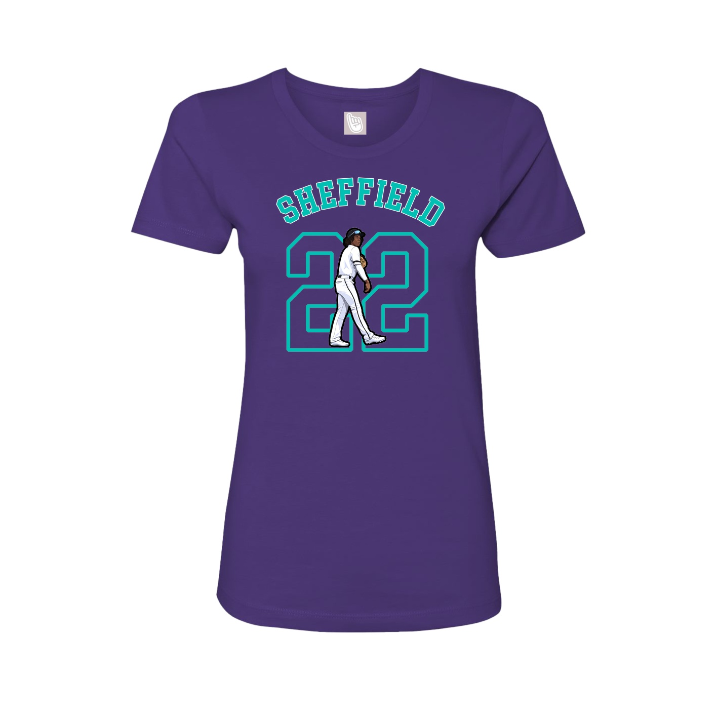 Fitted Women's Tee — Shirsey Arch in Purple
