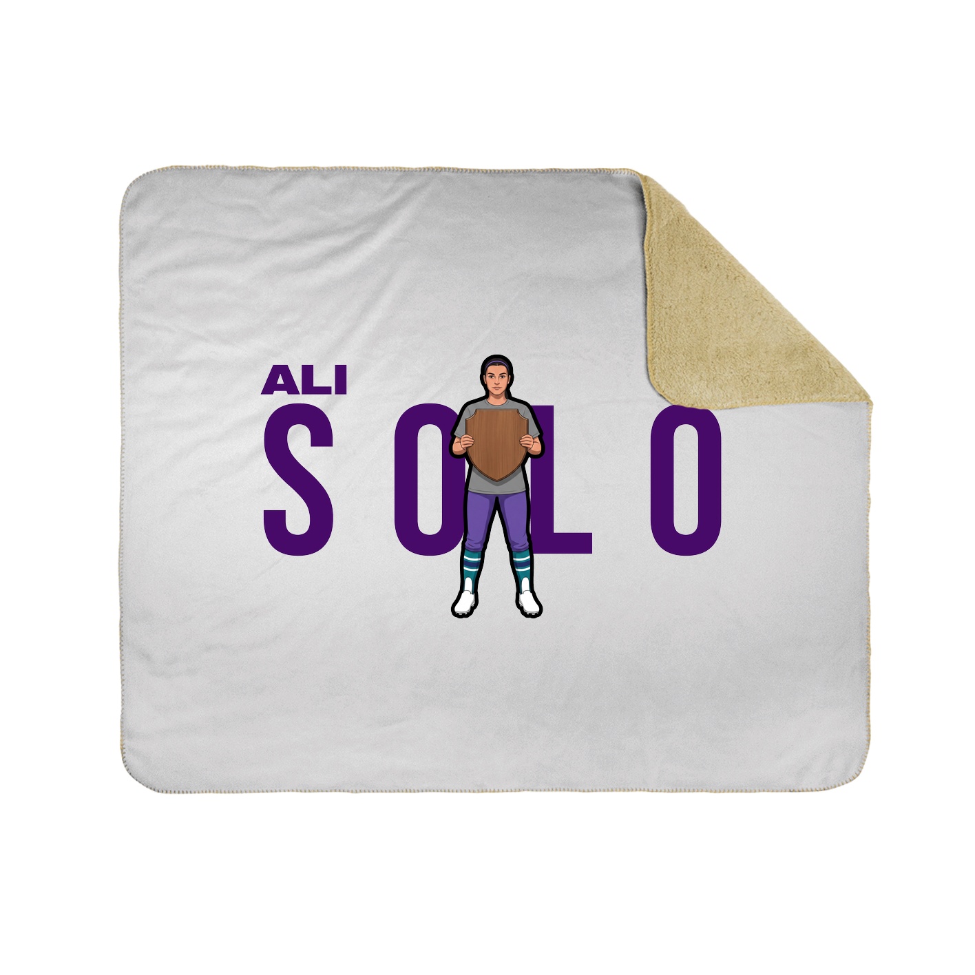 Throw Blanket — Player Name in White