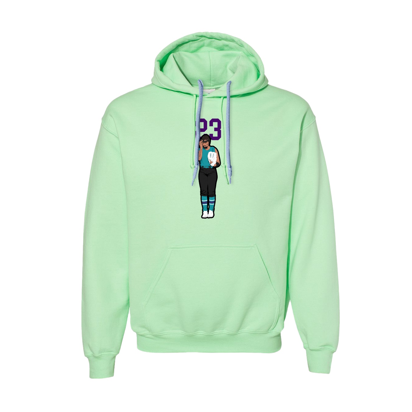 Hoodie — Number Top in Green
