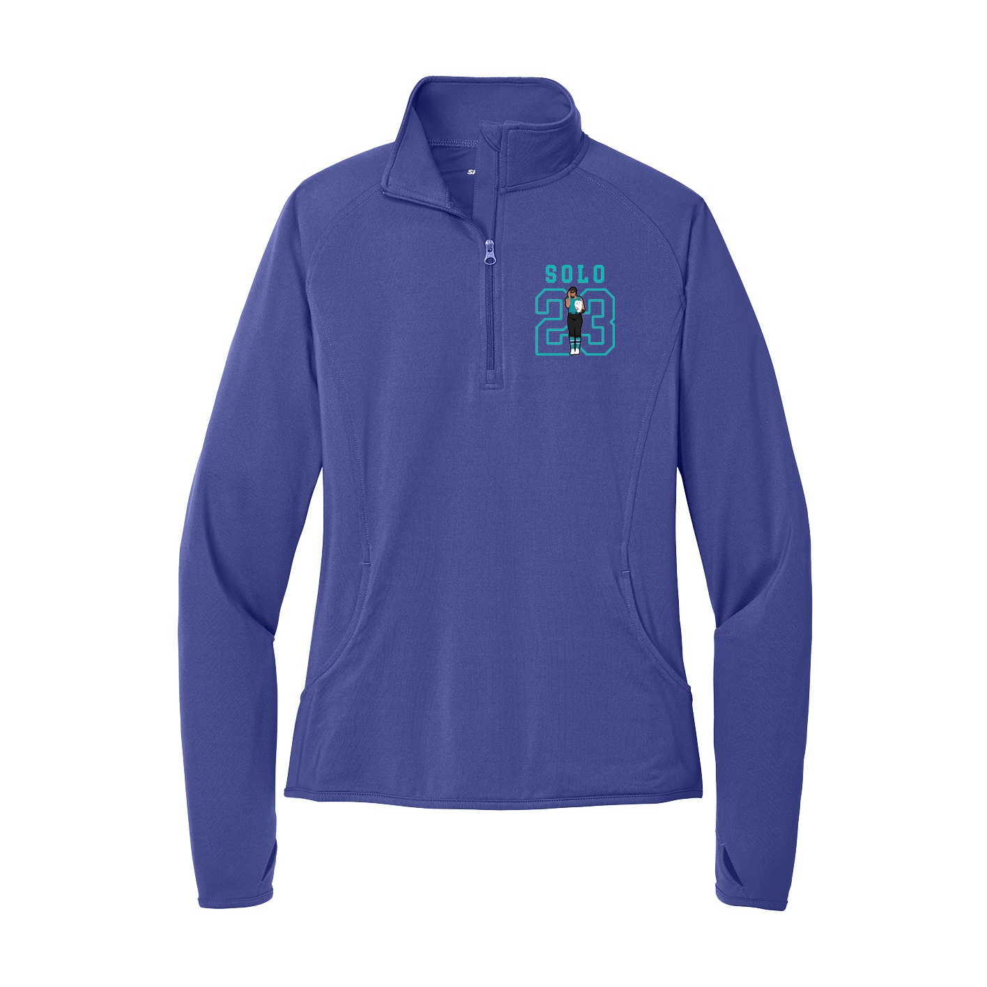 Women's Q-Zip Pullover — Shirsey in Purple