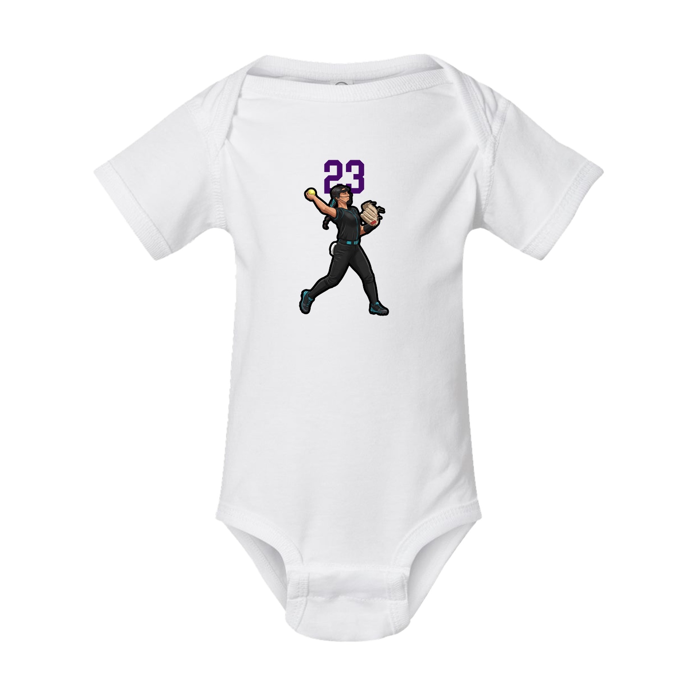 Baby Onesie — Number Top in White