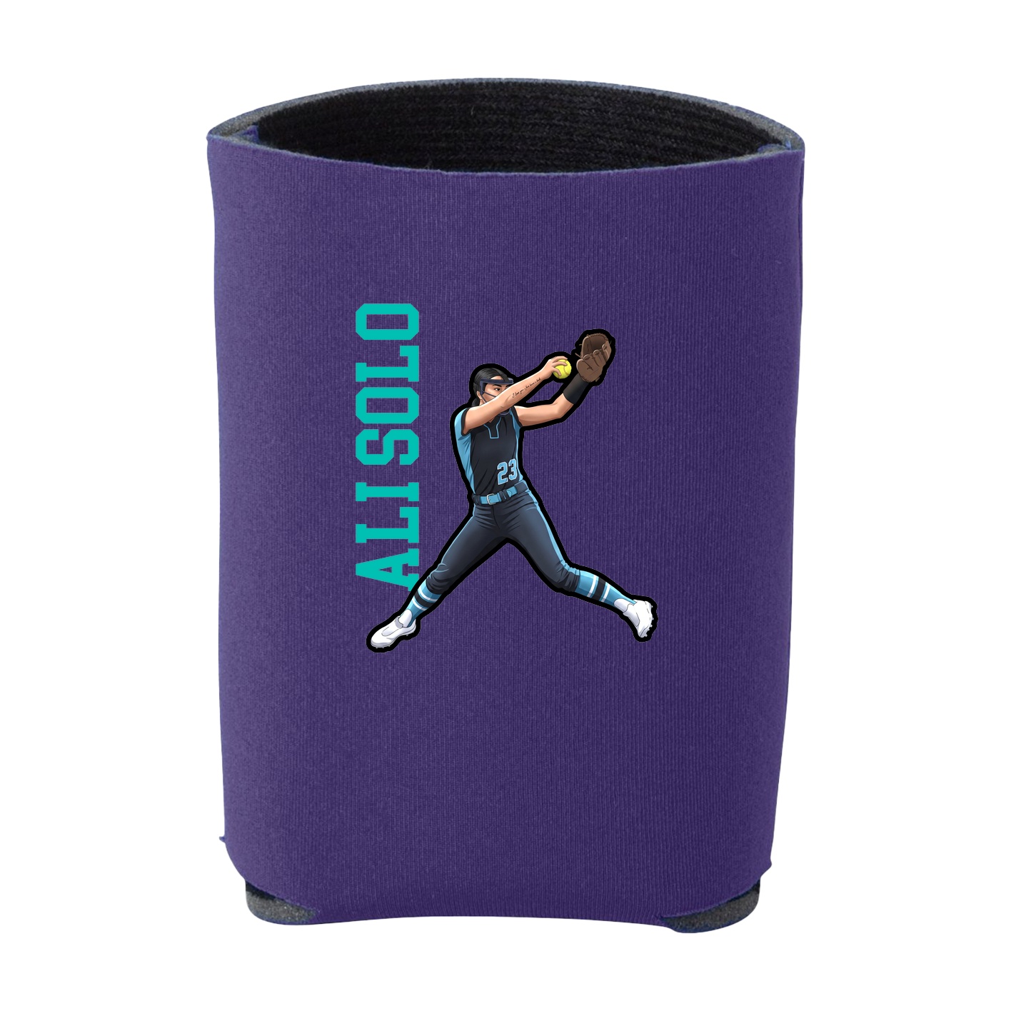 Can Holder — Name Vertical in Purple