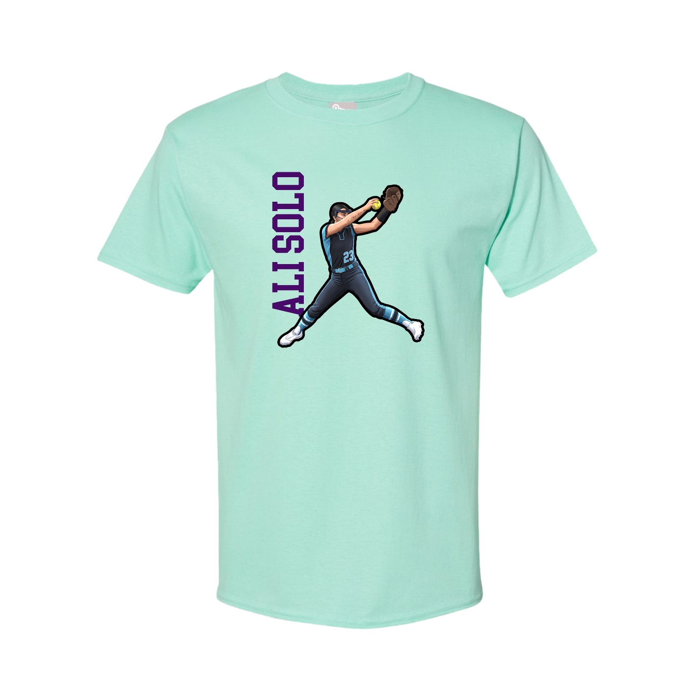 Tee — Name Vertical in Green