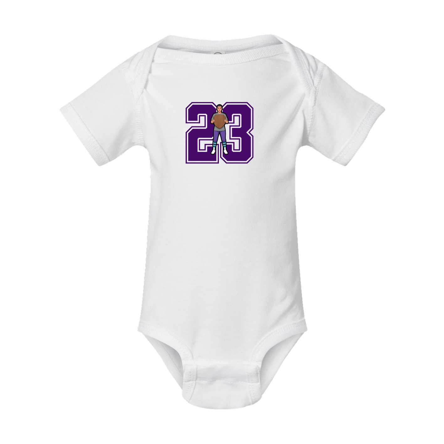 Baby Onesie — Number in White