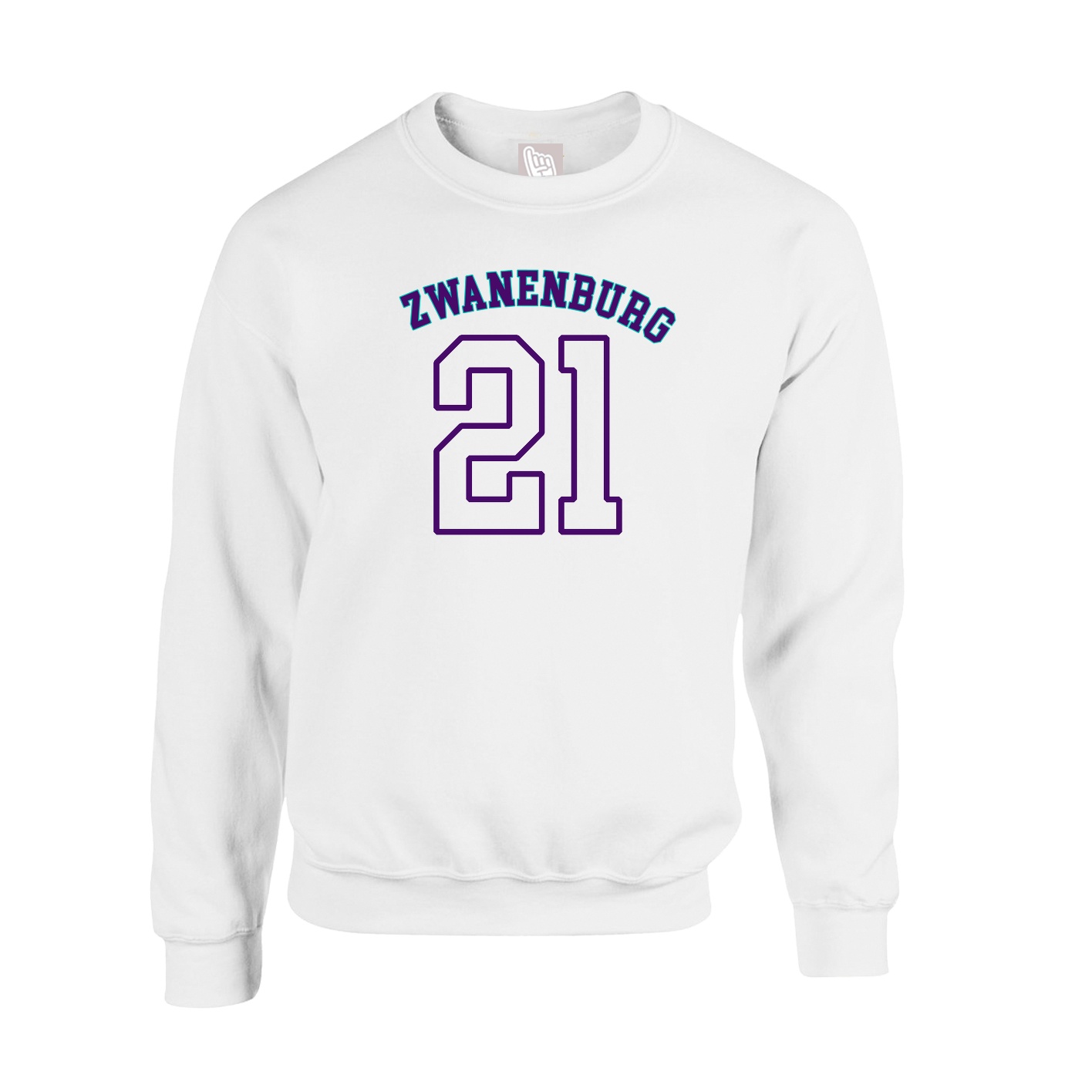 Fleece Crew — Shirsey Arch in White