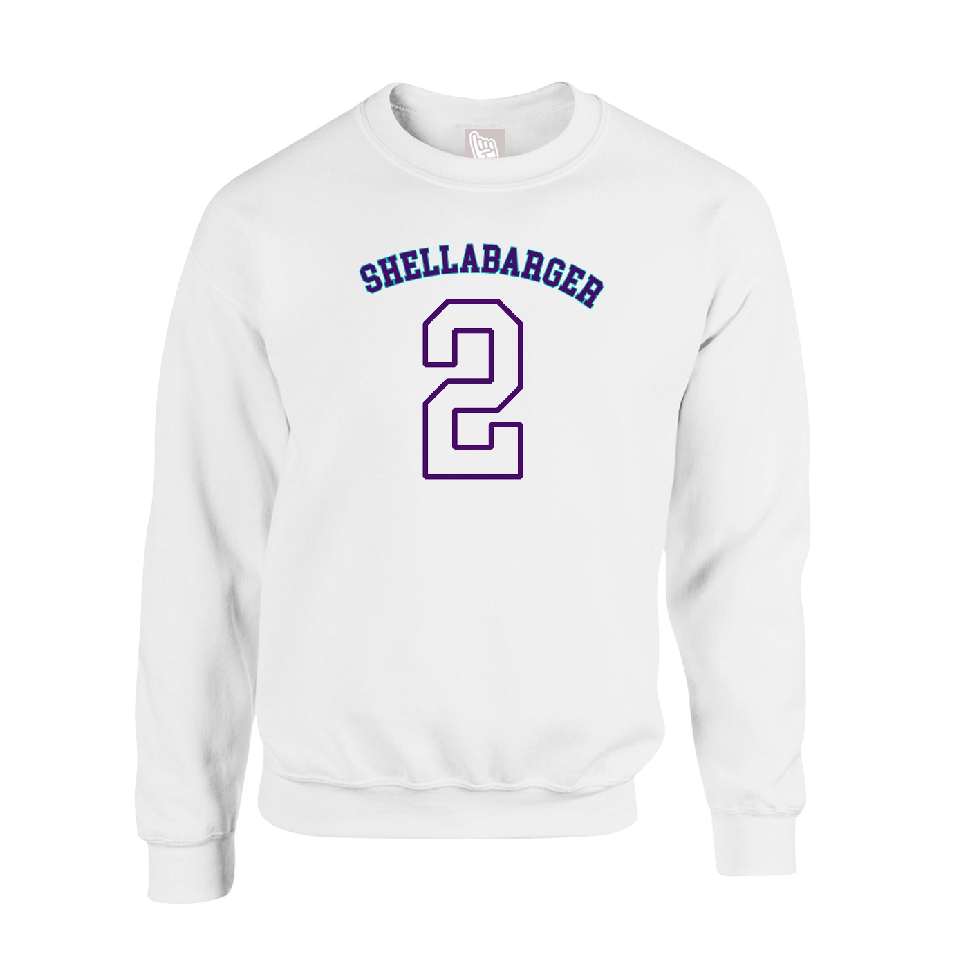Fleece Crew — Shirsey Arch in White