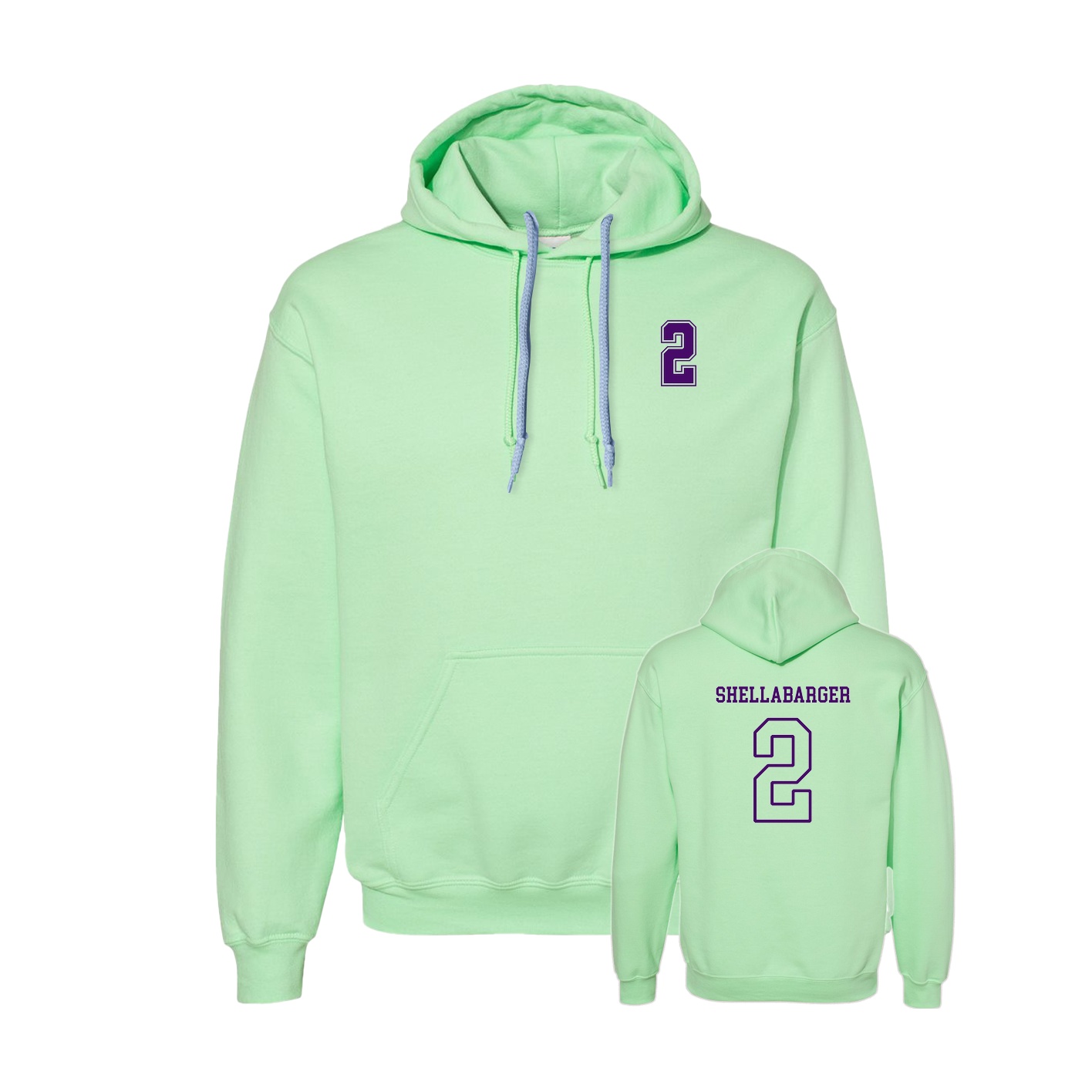 Hoodie — Chest Back in Green