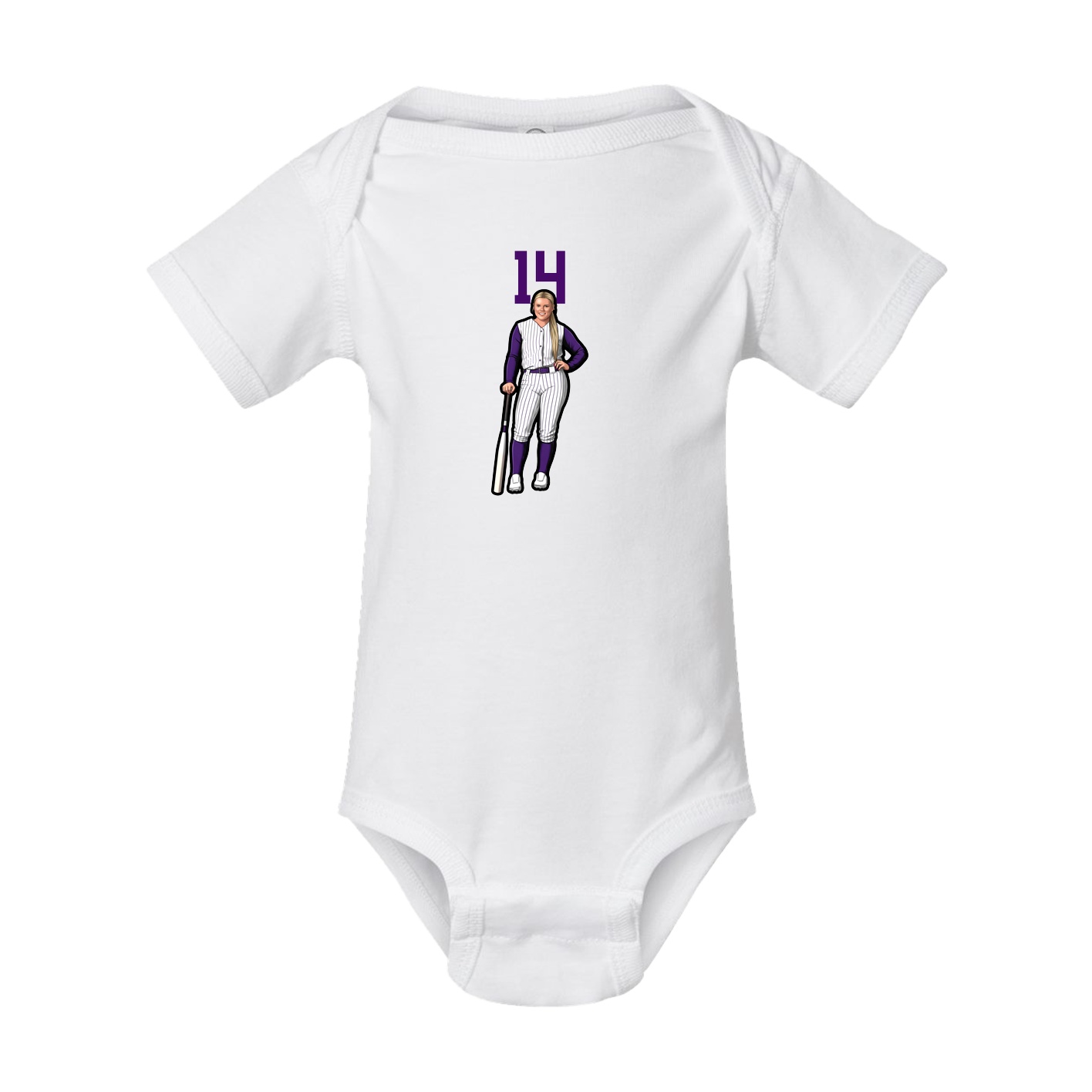 Baby Onesie — Number Top in White