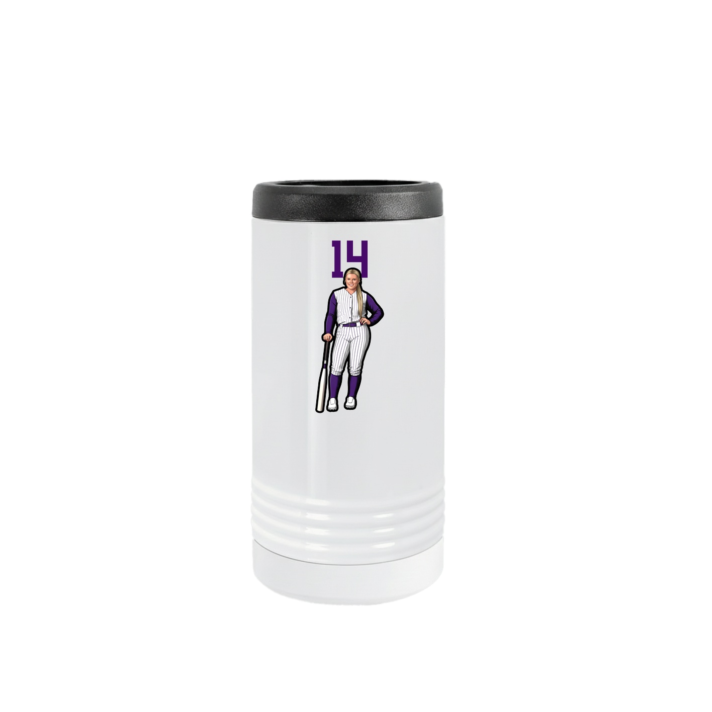 Slim Beverage Holder — Number Top in White