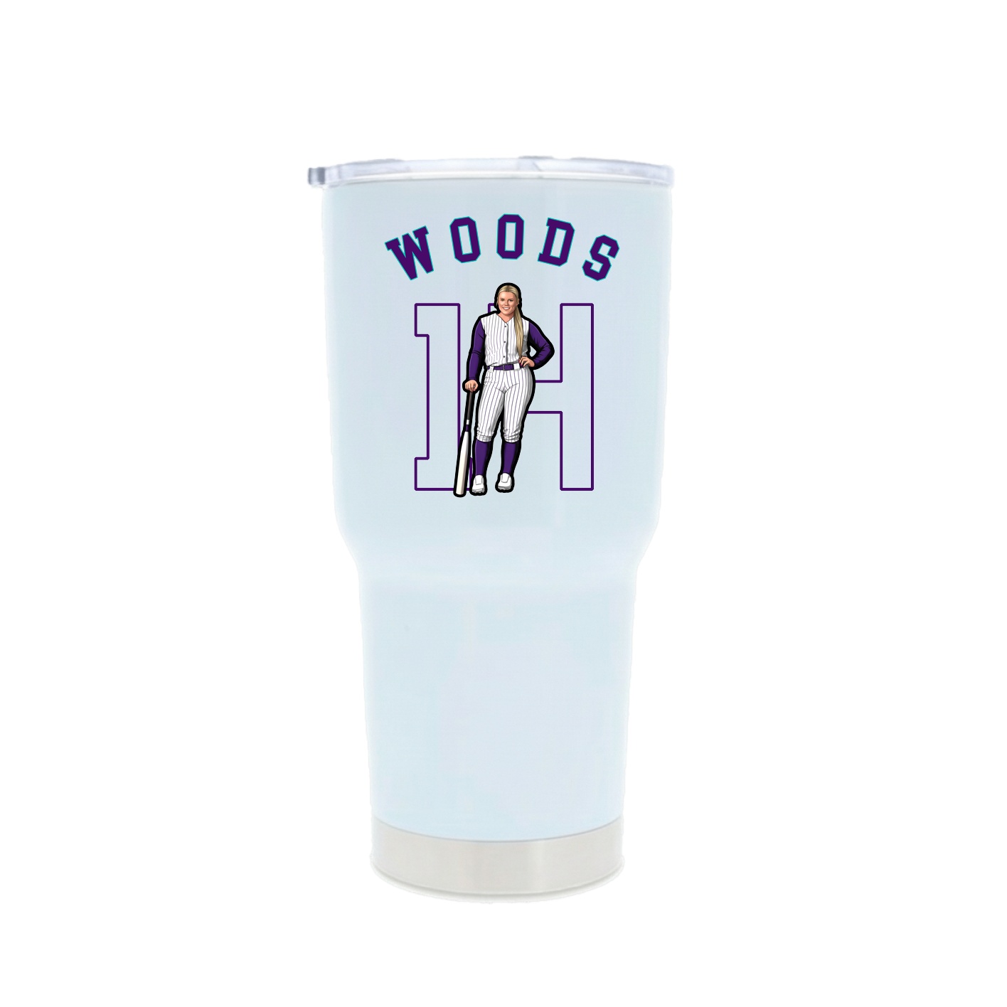 30oz Stainless Steel Tumbler — Shirsey Arch in White