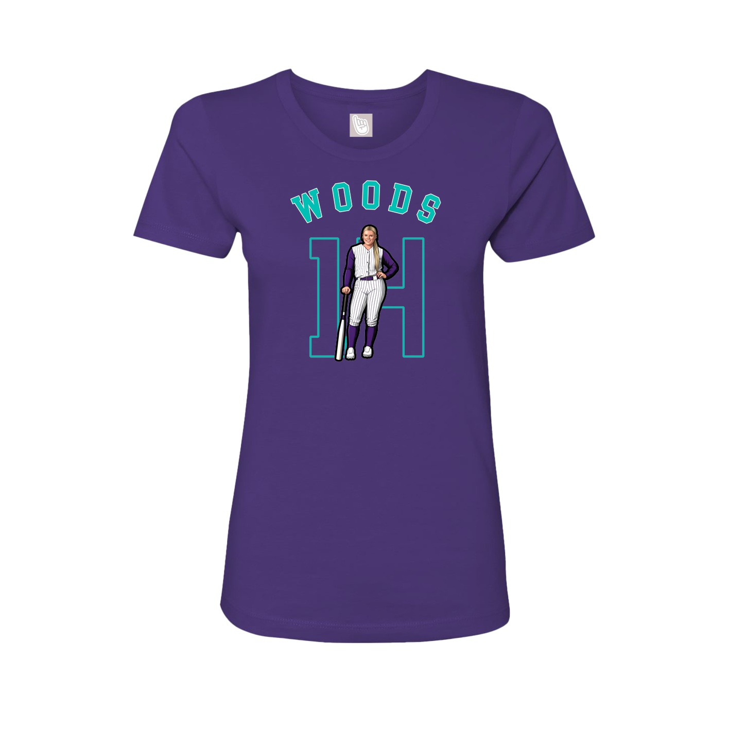 Fitted Women's Tee — Shirsey Arch in Purple