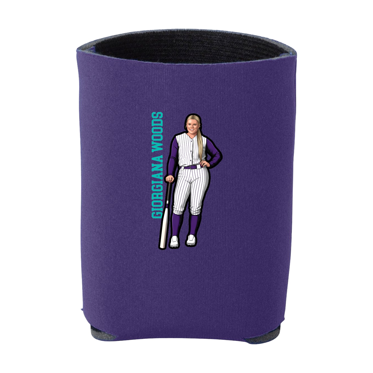 Can Holder — Name Vertical in Purple
