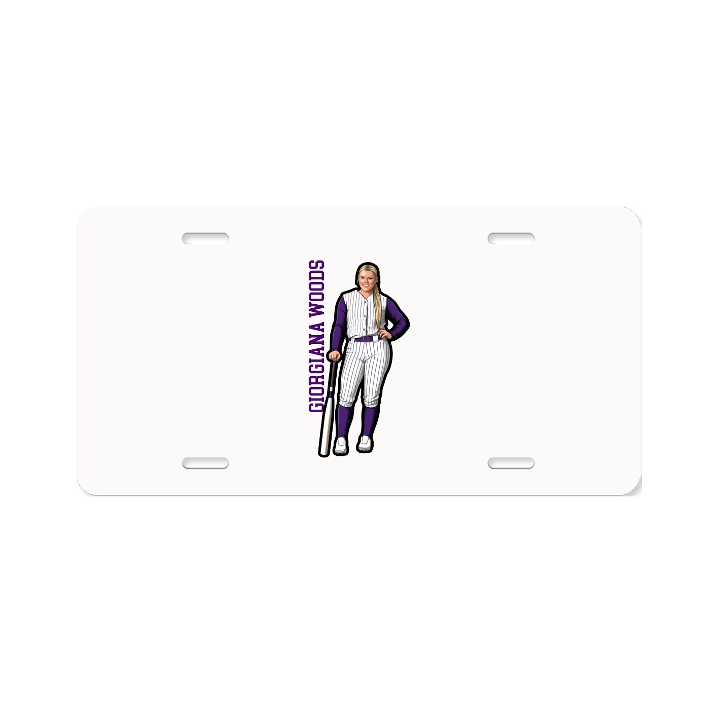License Plate — Name Vertical in Classic