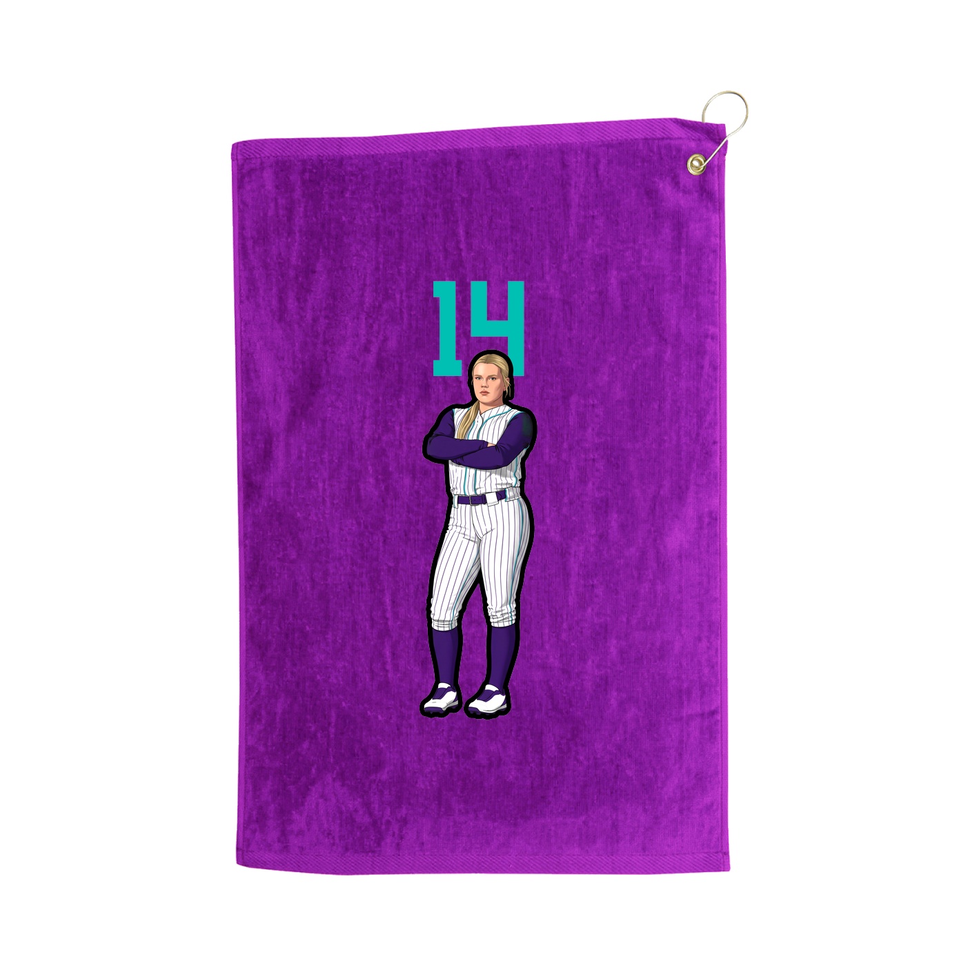 Golf Towel — Number Top in Purple