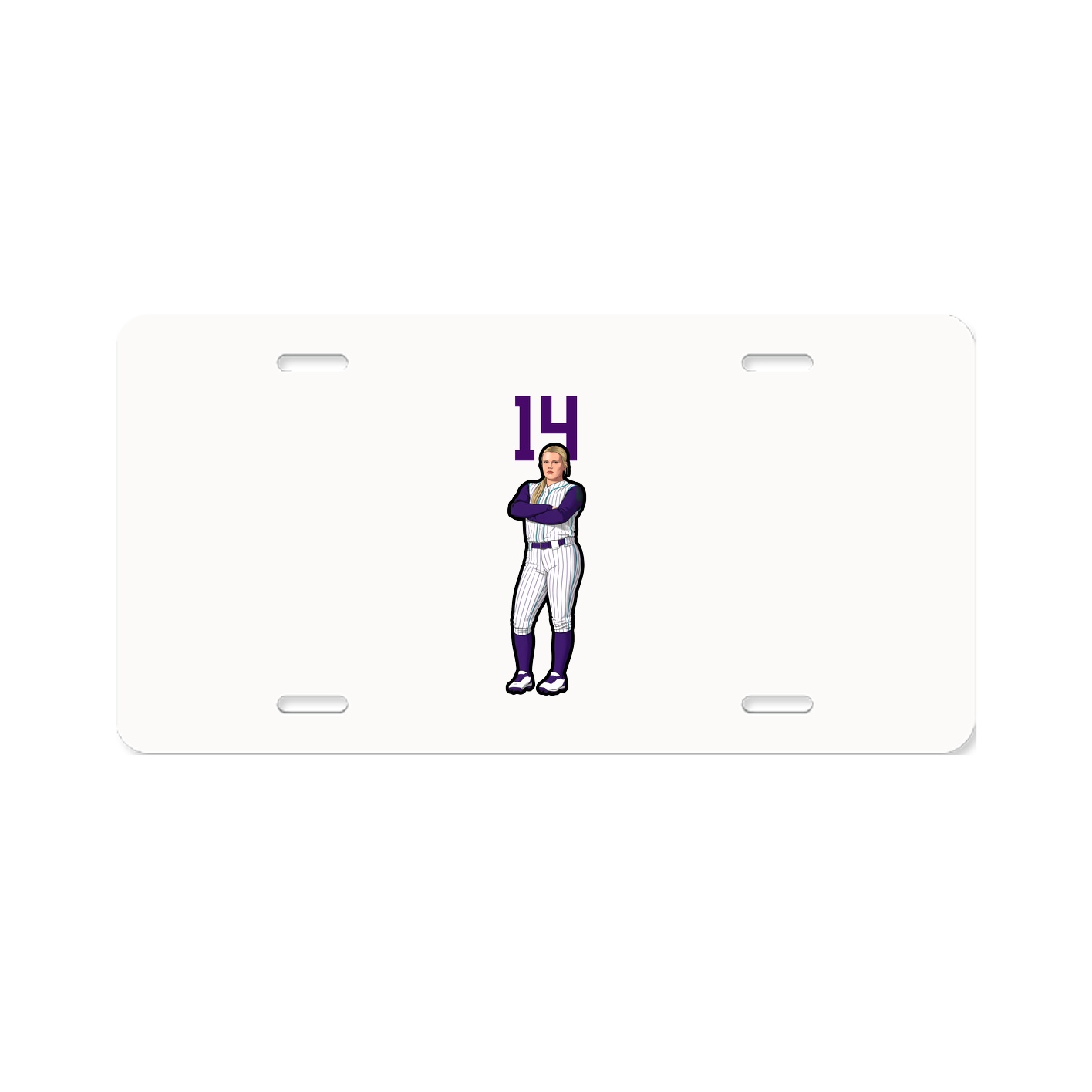 License Plate — Number Top in Classic