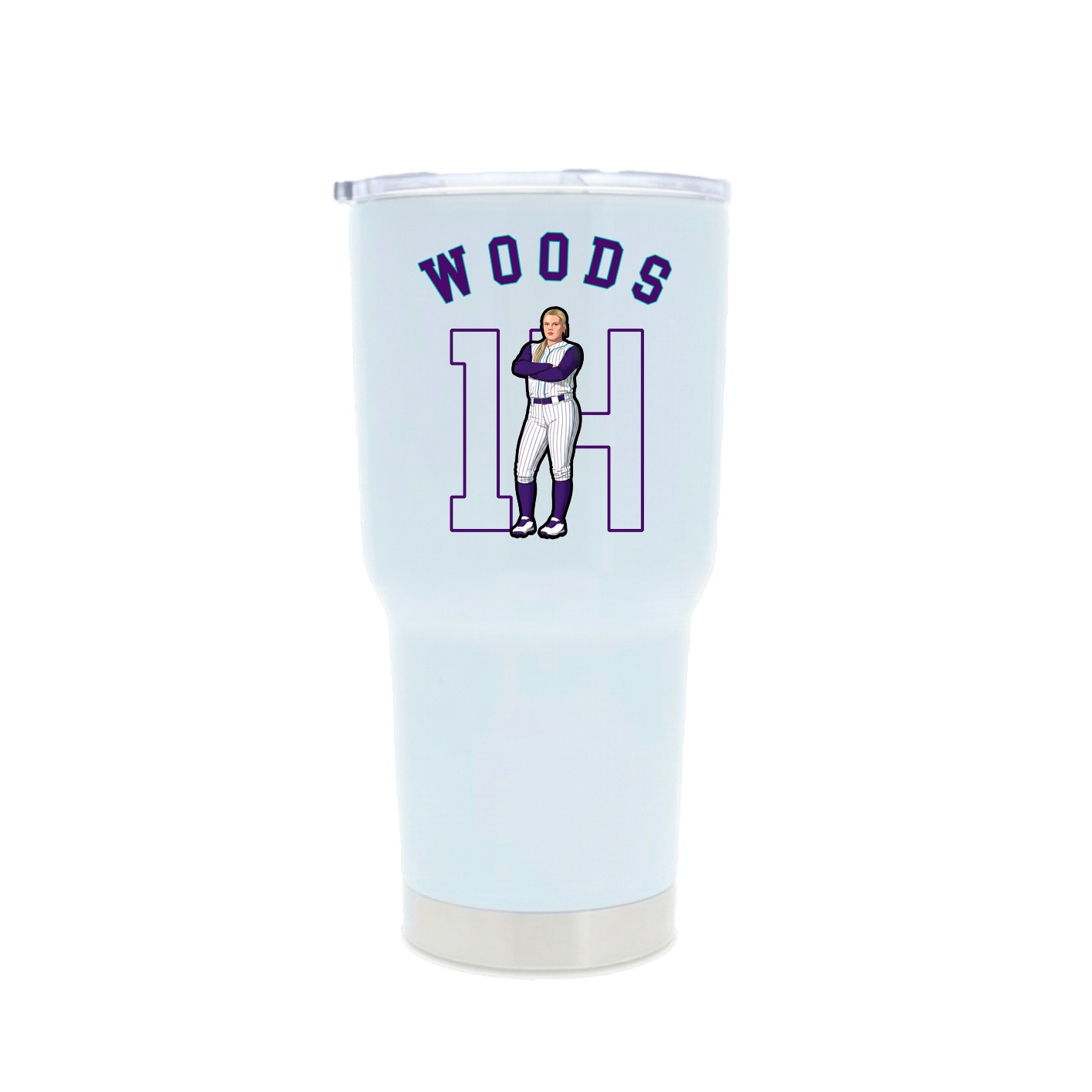 30oz Stainless Steel Tumbler — Shirsey Arch in White