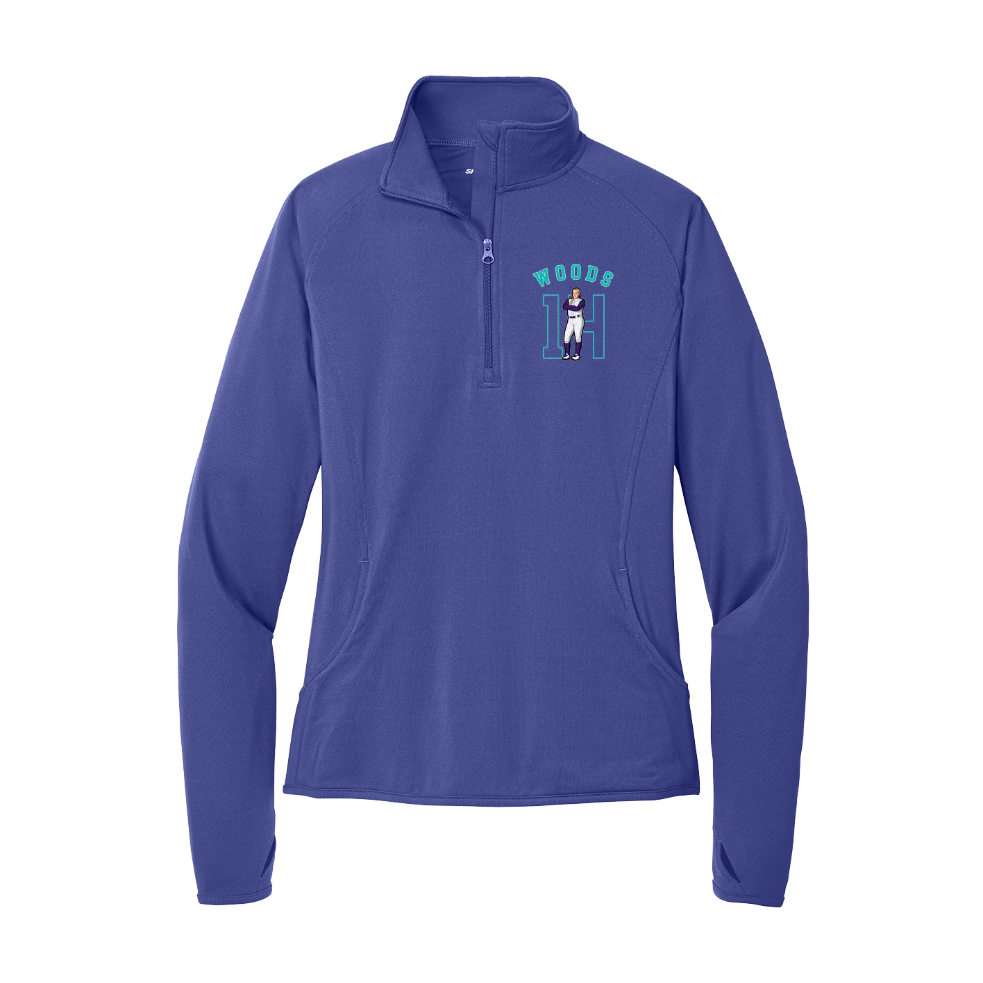 Women's Q-Zip Pullover — Shirsey Arch in Purple