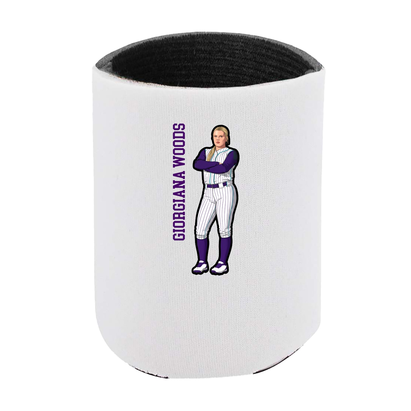 Can Holder — Name Vertical in White
