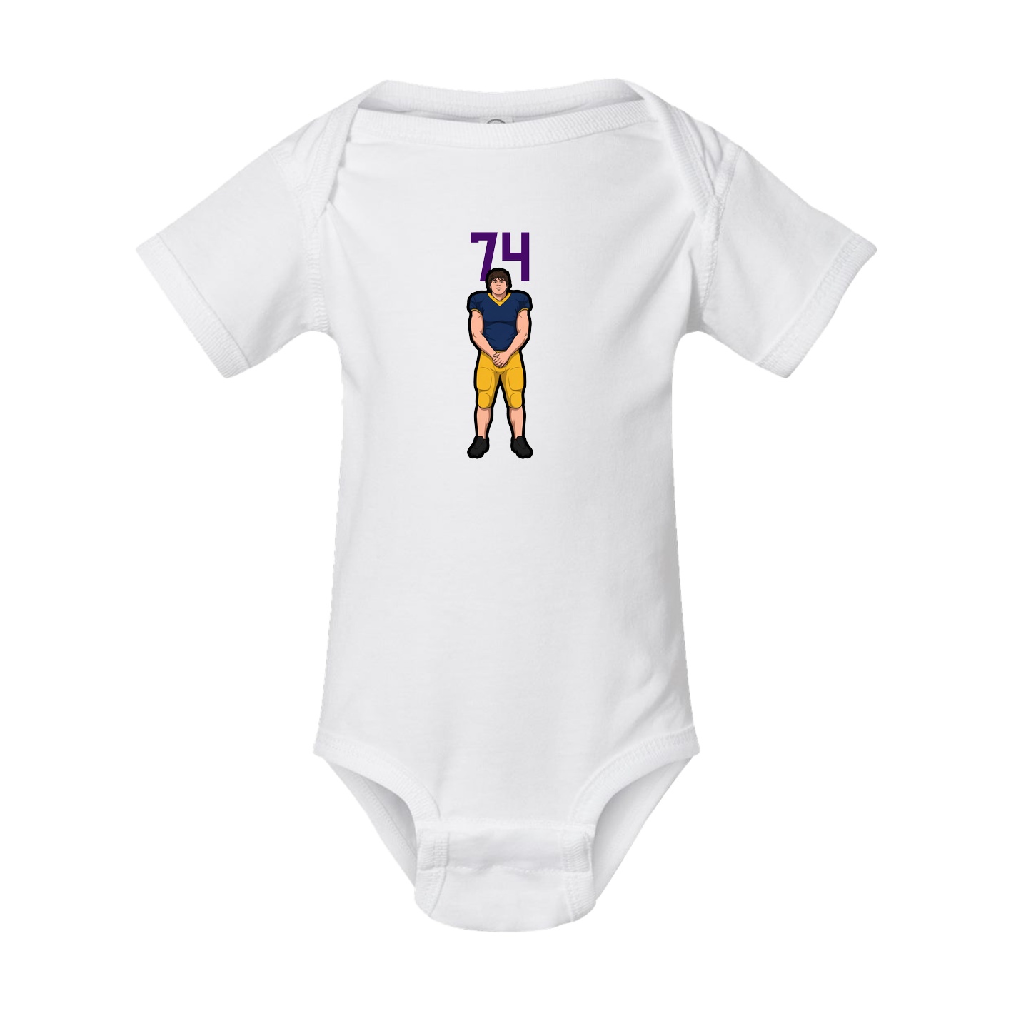 Baby Onesie — Number Top in White