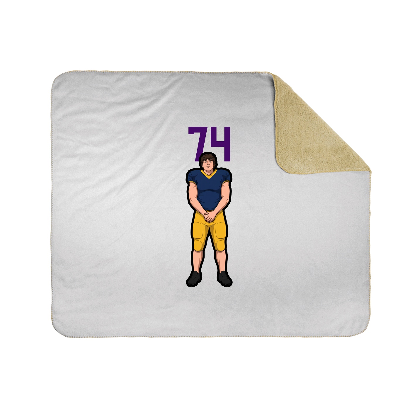 Throw Blanket — Number Top in White