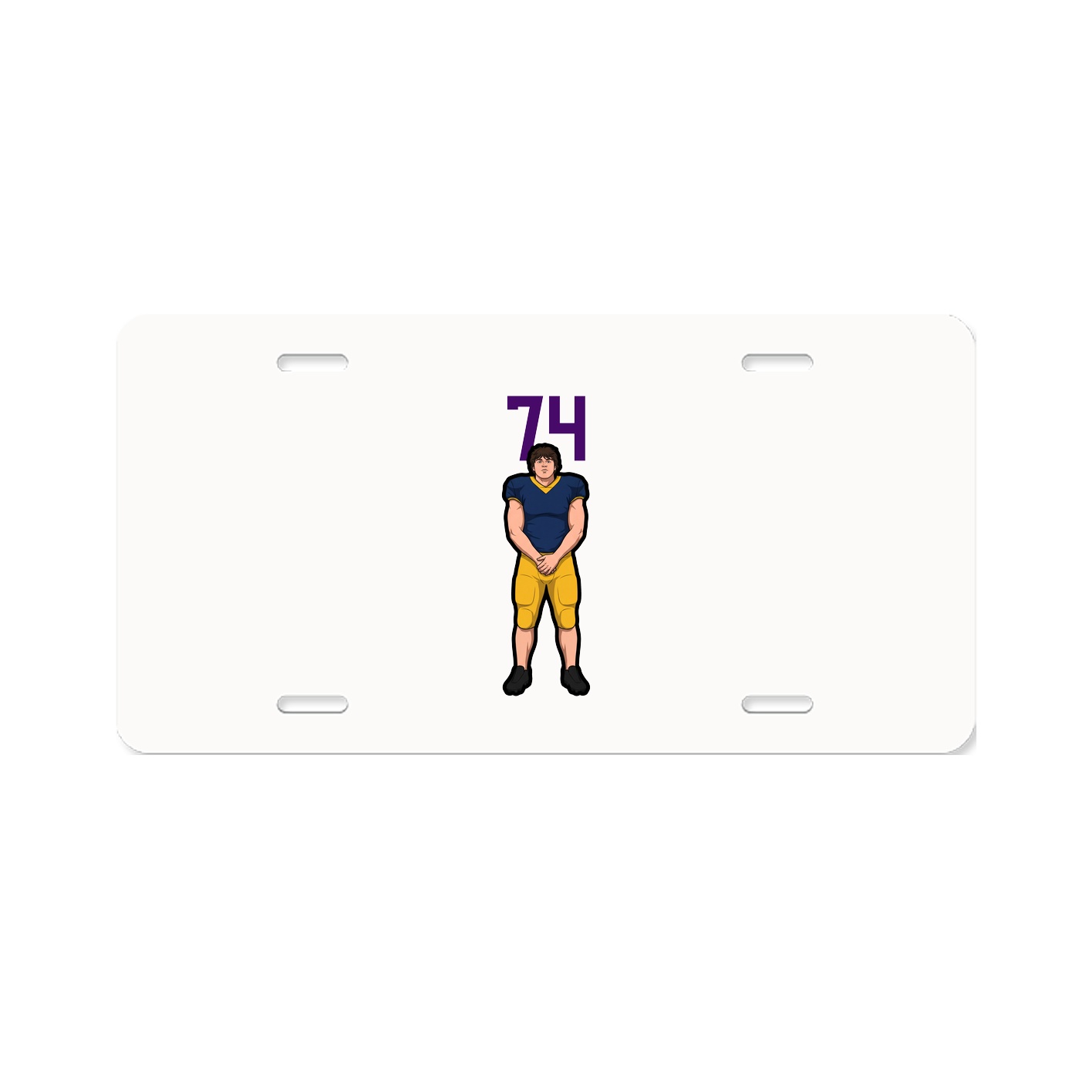 License Plate — Number Top in Classic