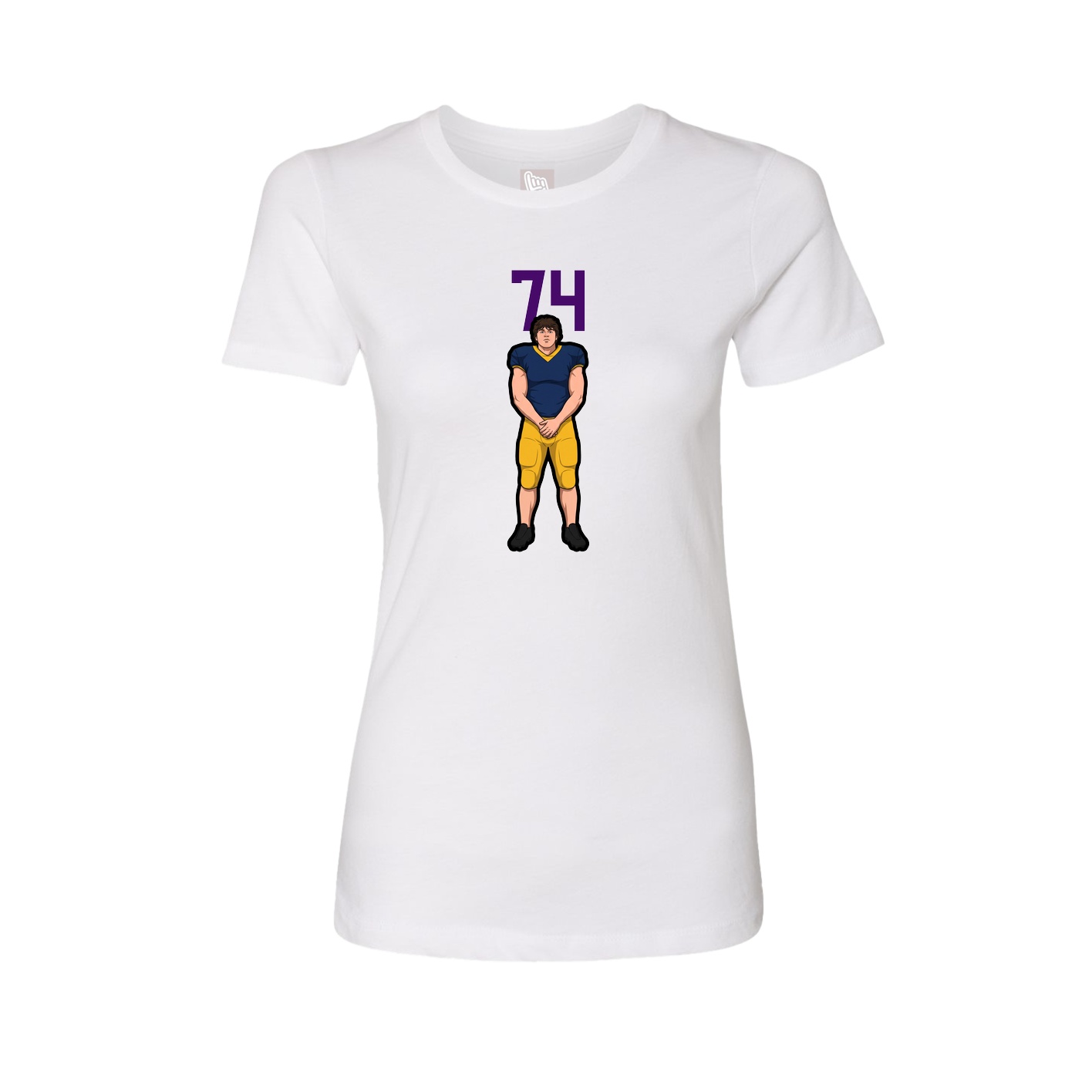 Fitted Women's Tee — Number Top in White