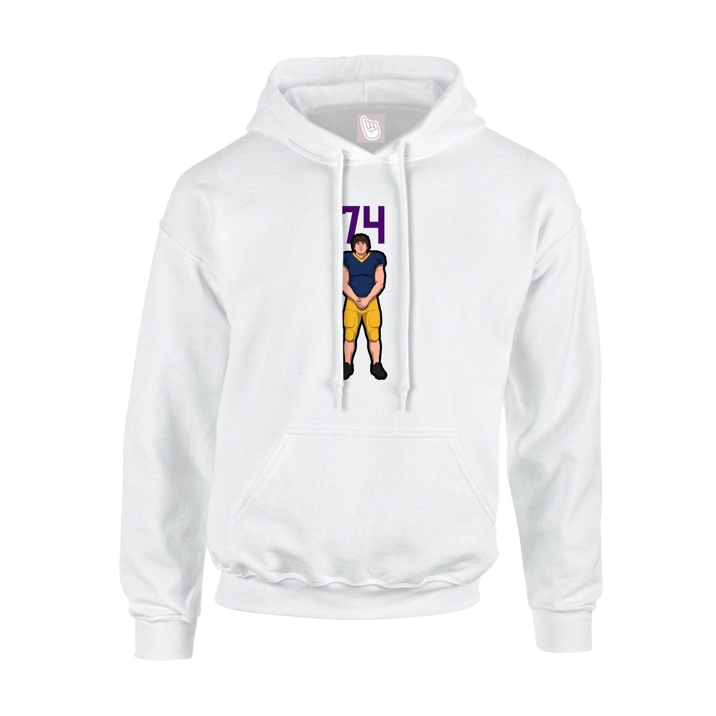 Hoodie — Number Top in White