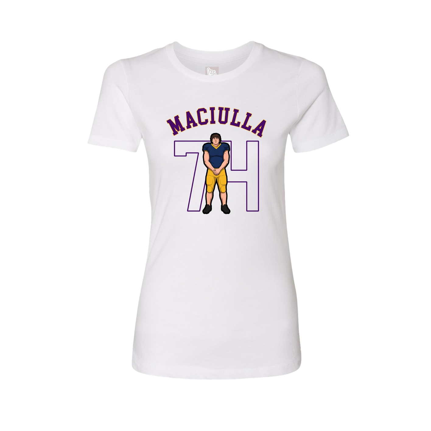 Fitted Women's Tee — Shirsey Arch in White