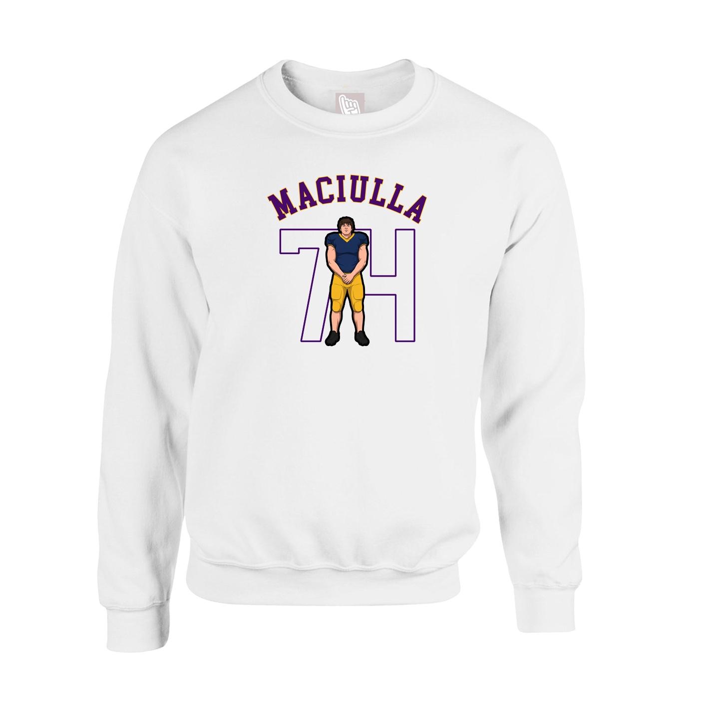 Fleece Crew — Shirsey Arch in White