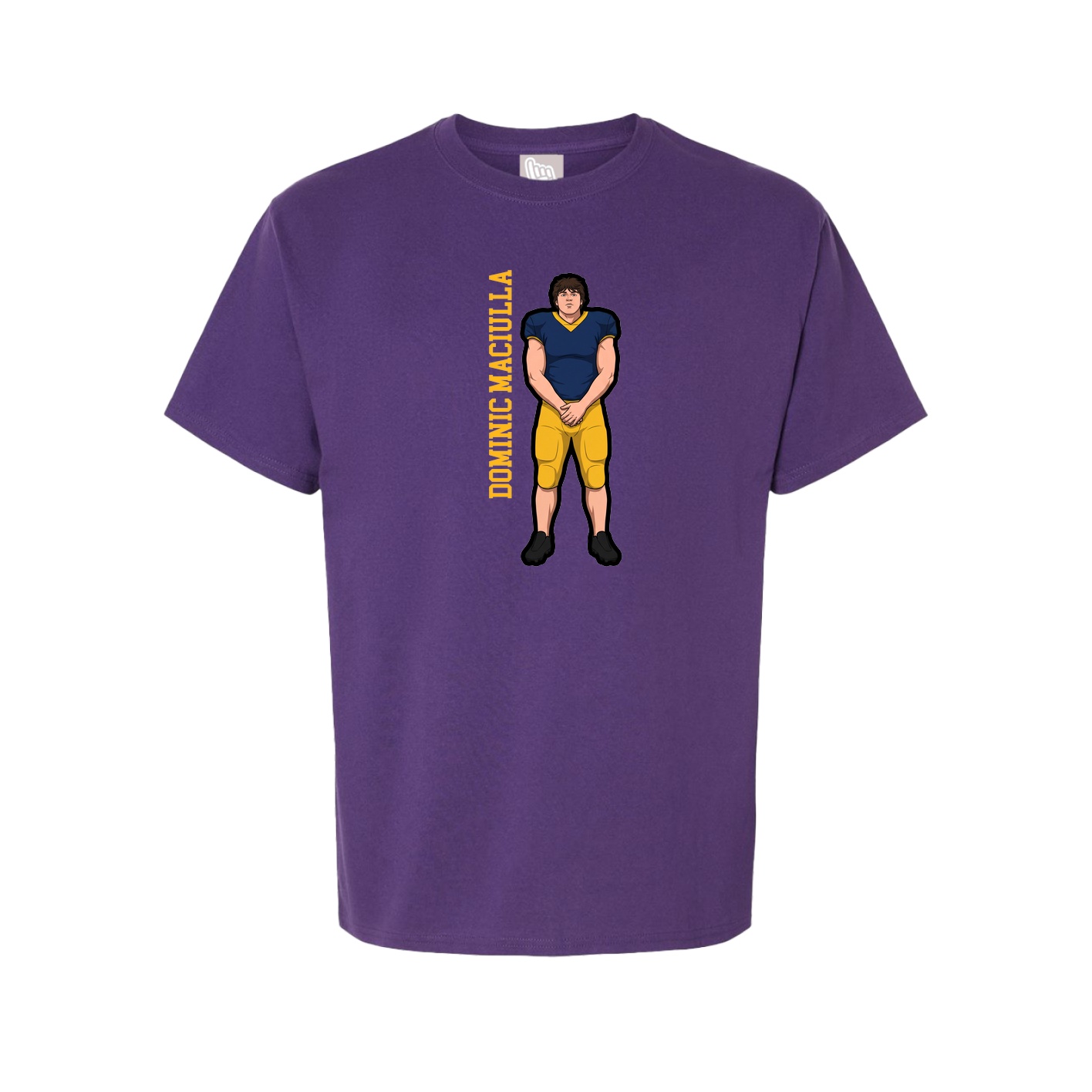 Youth Tee — Name Vertical in Purple