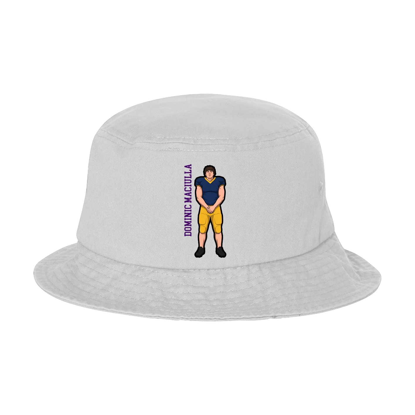 Bucket Cap — Name Vertical in White
