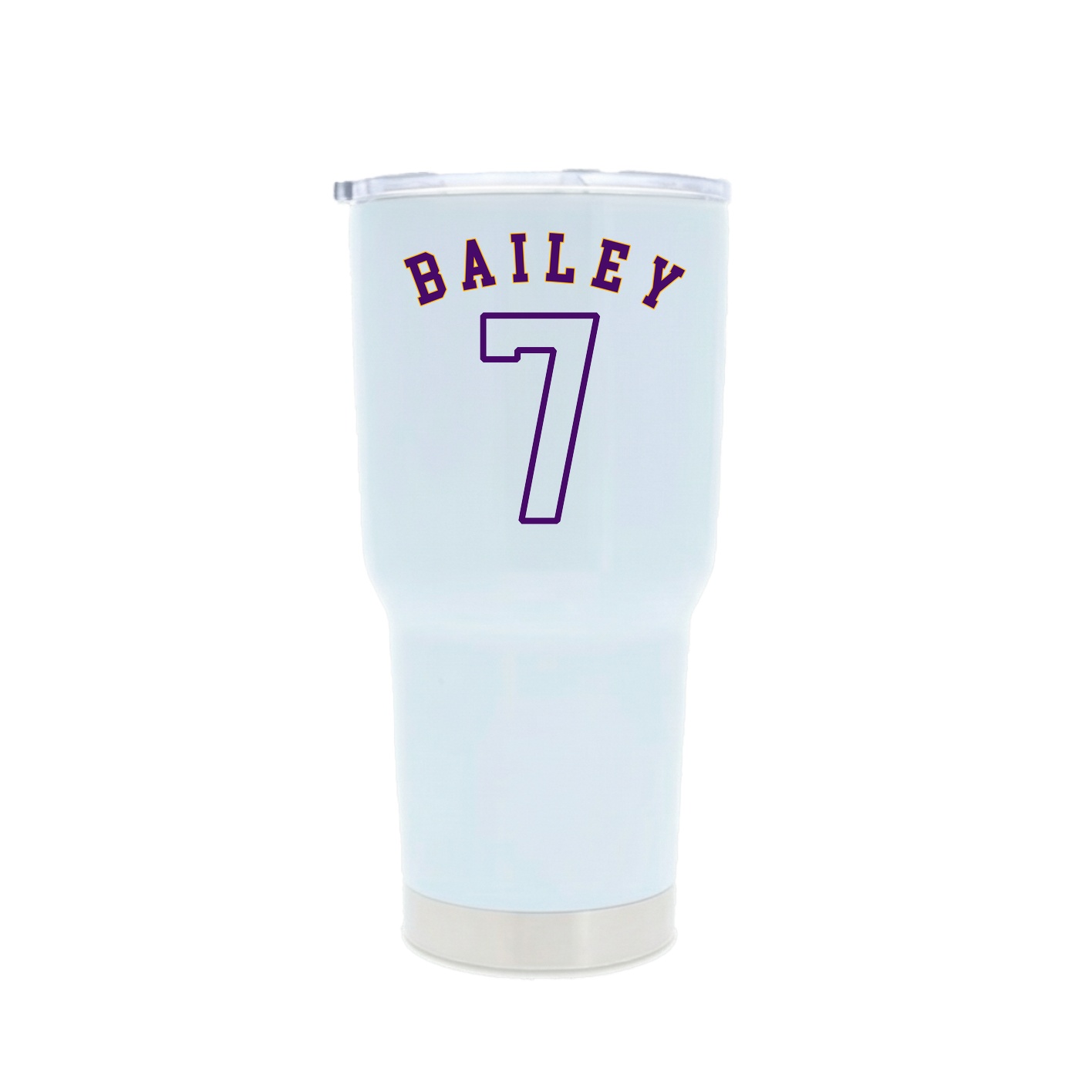30oz Stainless Steel Tumbler — Shirsey Arch in White