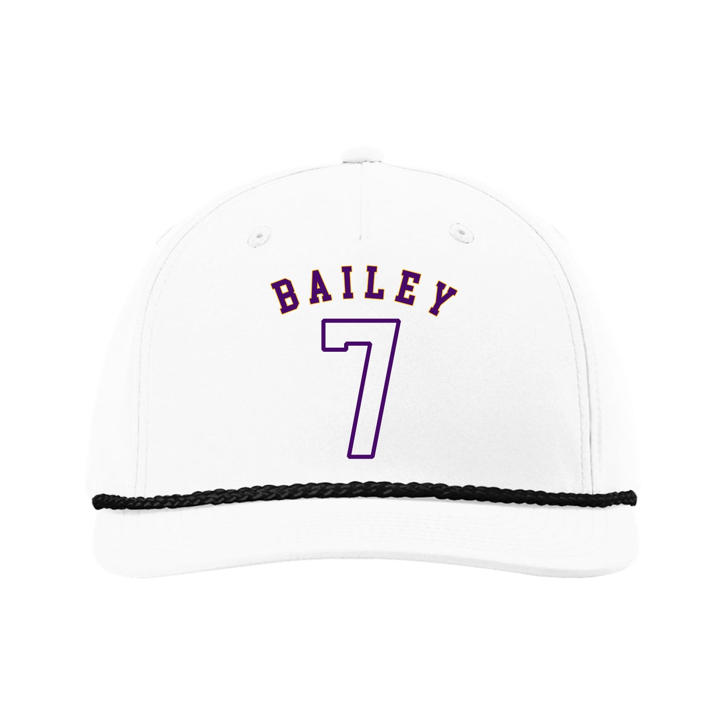Five-Panel Classic Rope Cap — Shirsey Arch in White