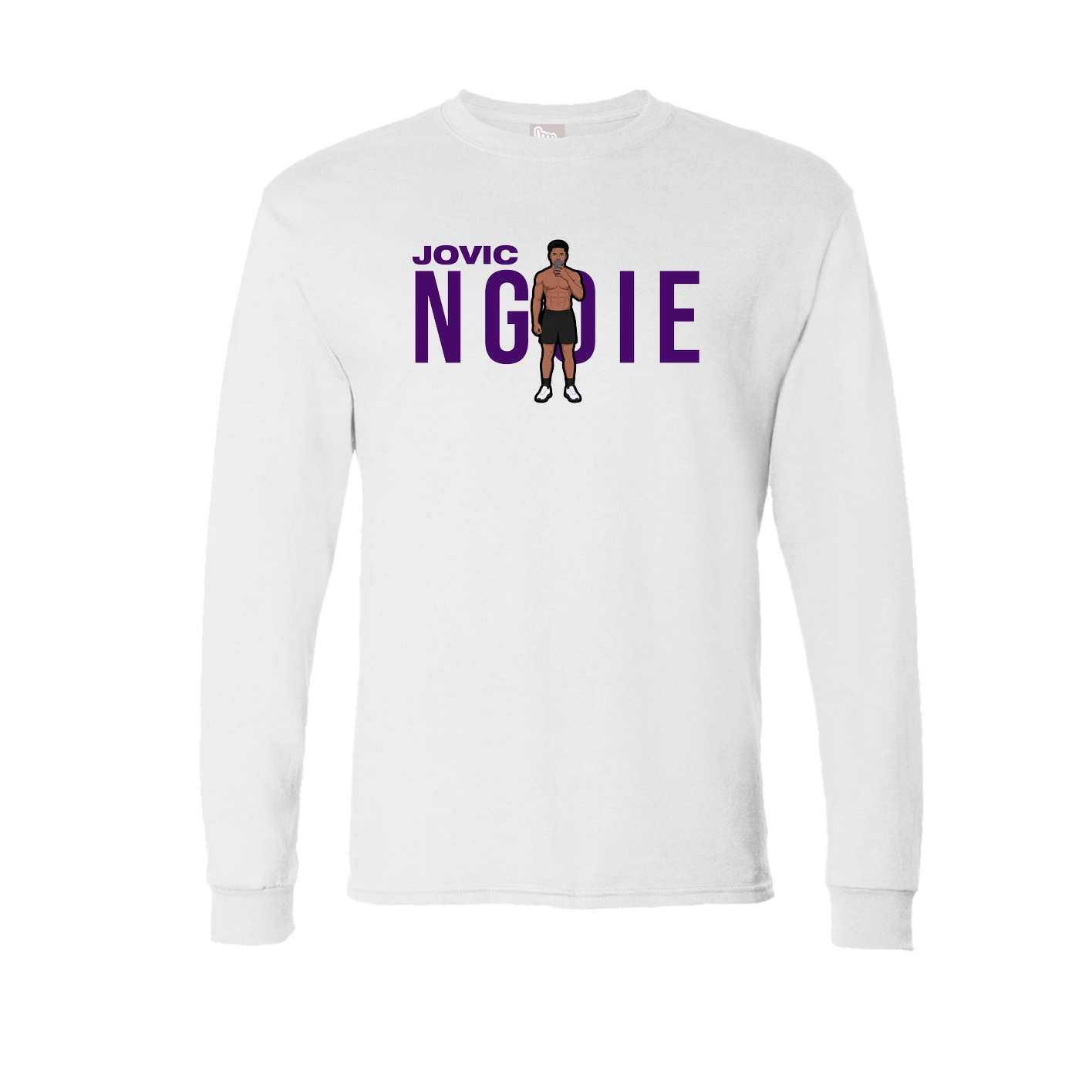 Long Sleeve Tee — Player Name in White