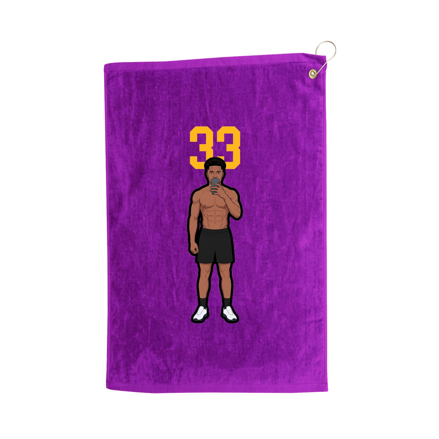 Golf Towel — Number Top in Purple