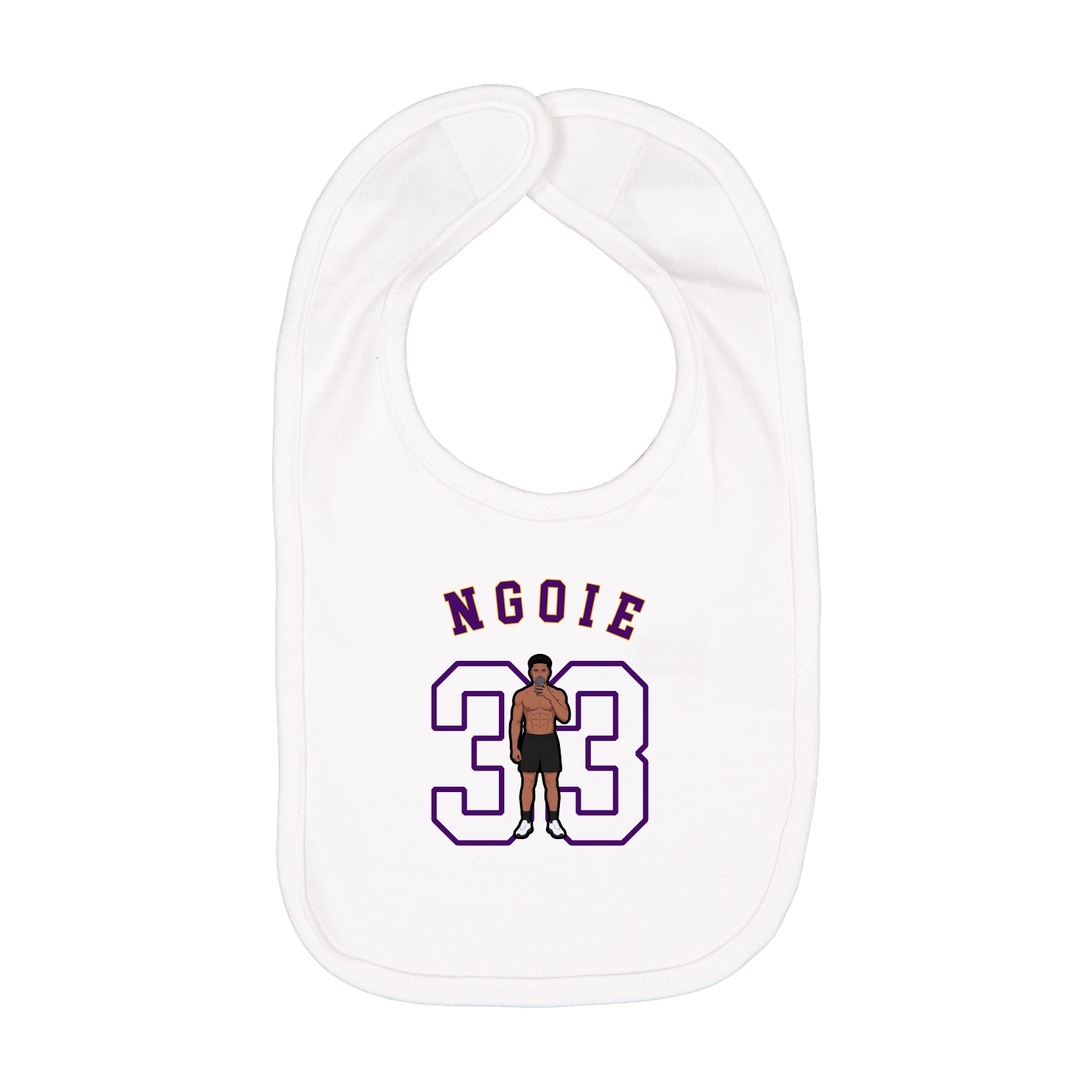 Infant Bib — Shirsey Arch in White