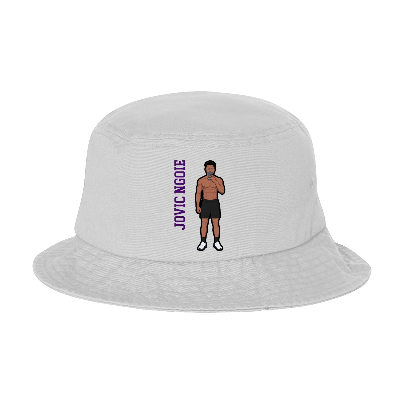 Bucket Cap — Name Vertical in White