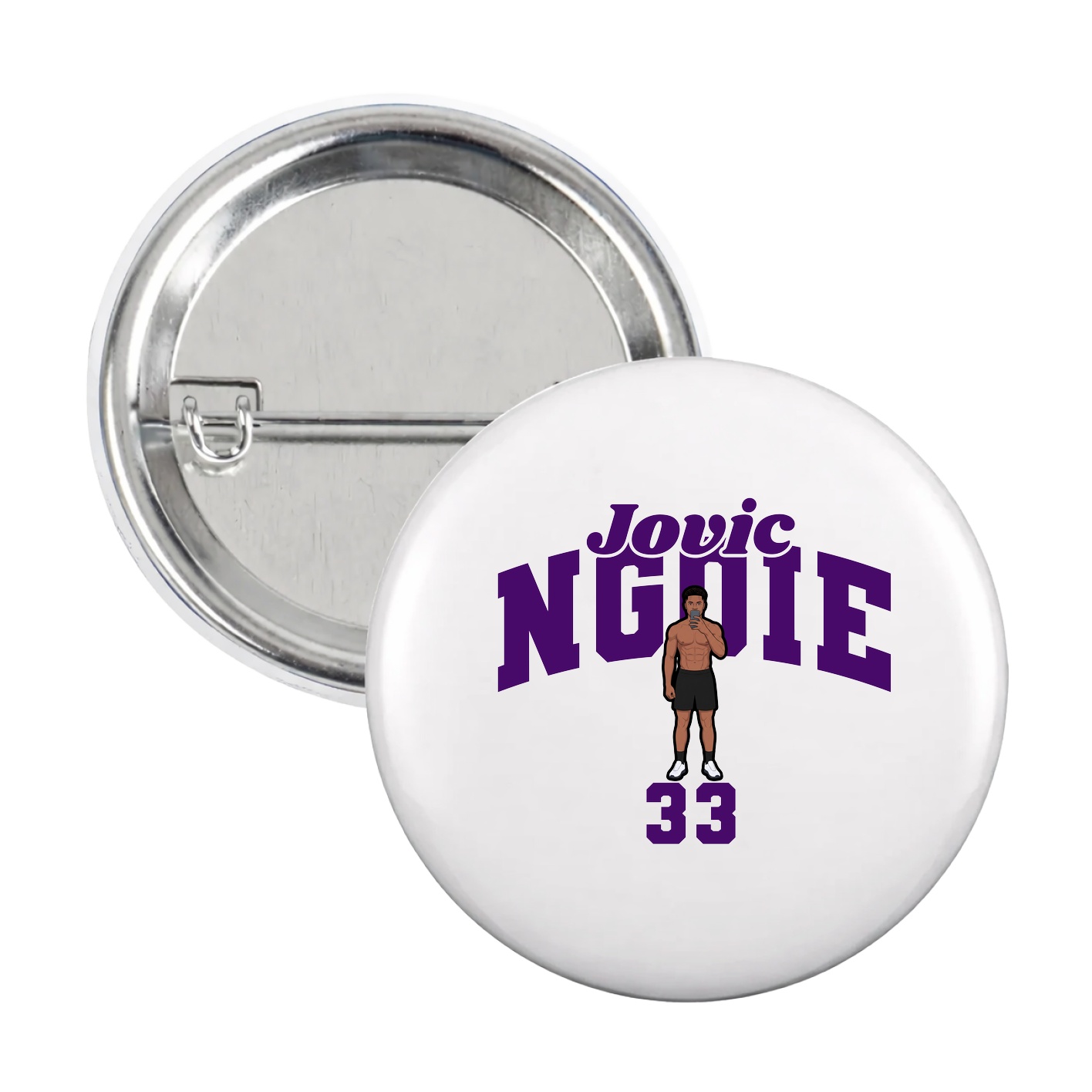Game Day Button — Signature Arch in White