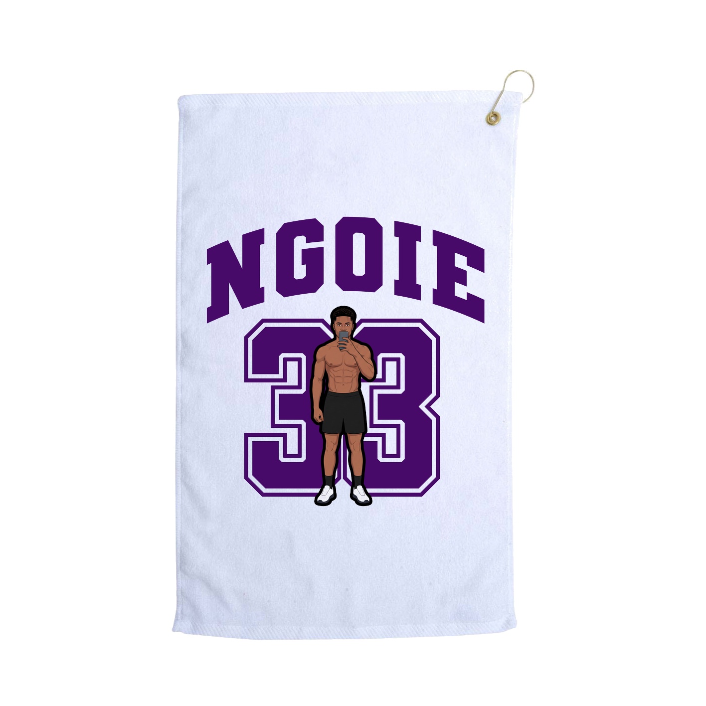 Golf Towel — Number in White