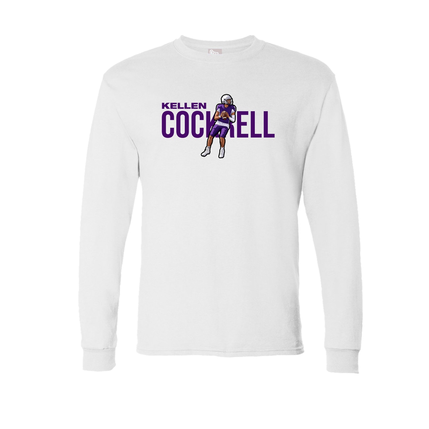 Long Sleeve Tee — Player Name in White