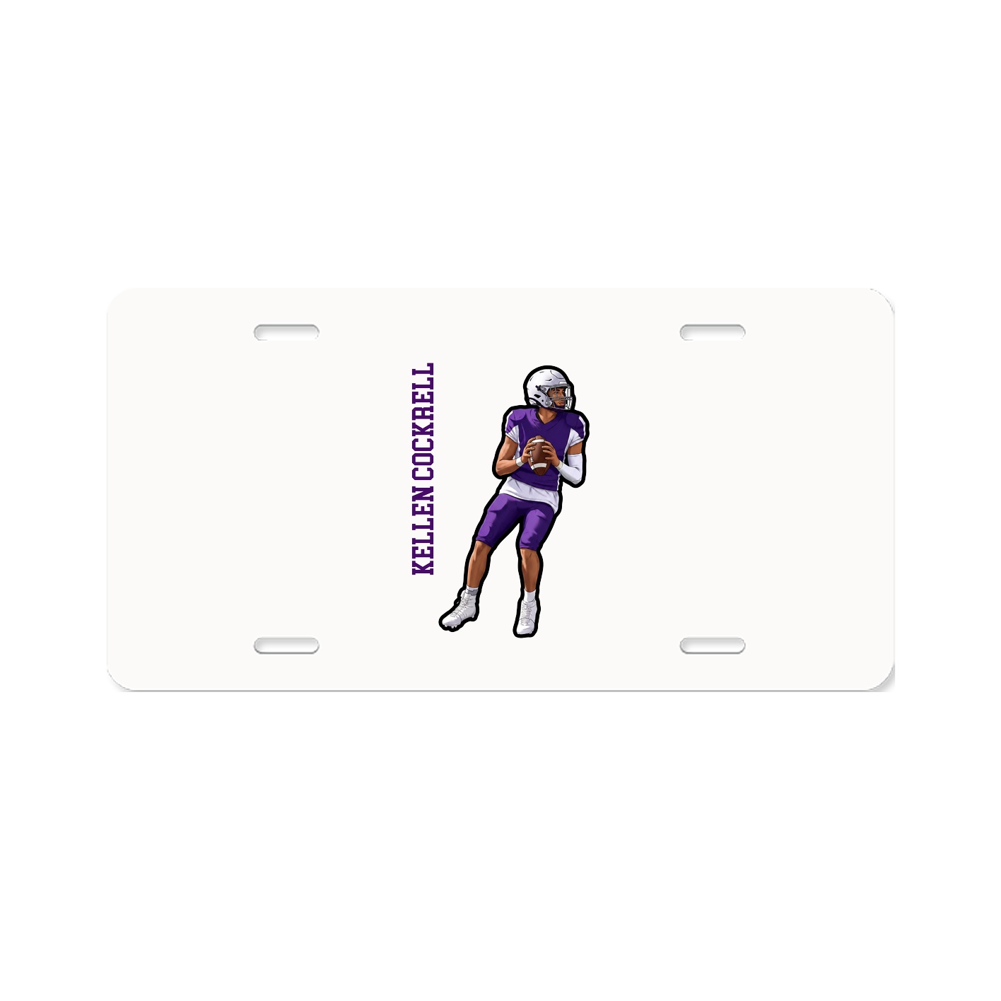 License Plate — Name Vertical in Classic
