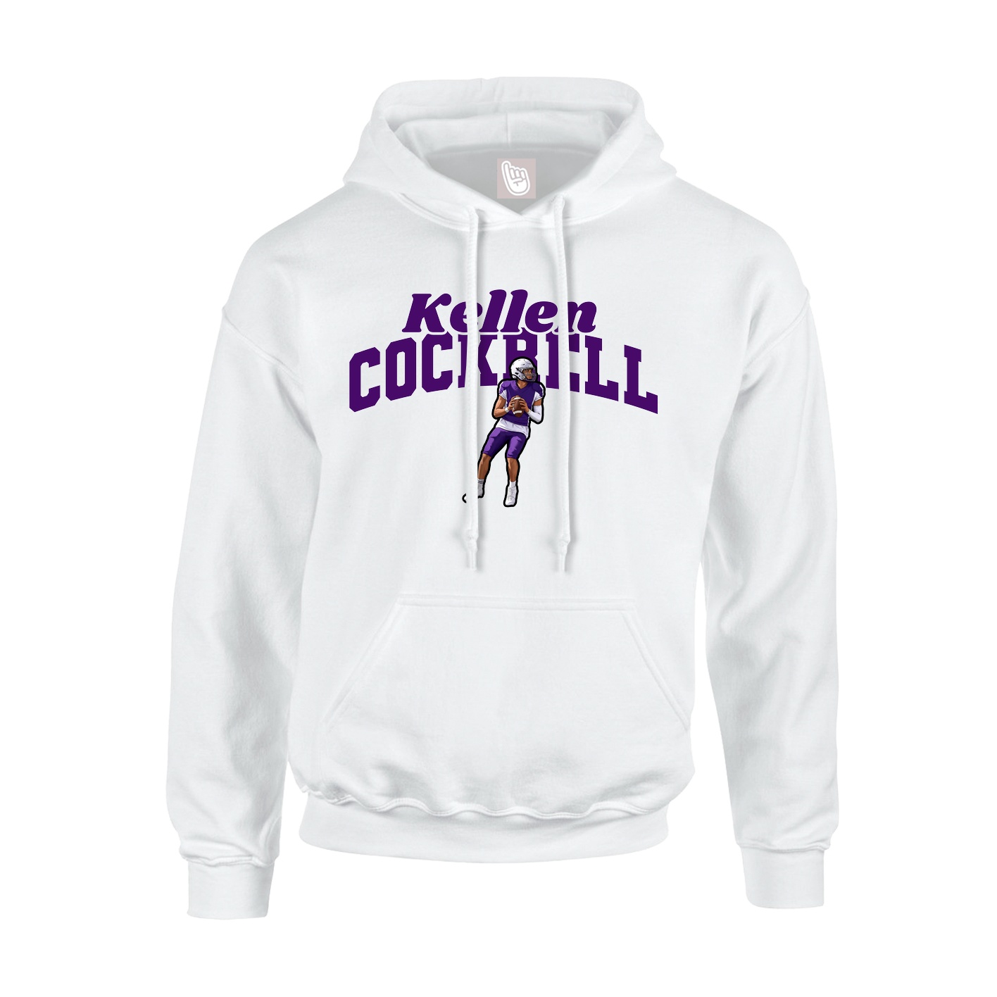 Youth Hoodie — Signature Arch in White