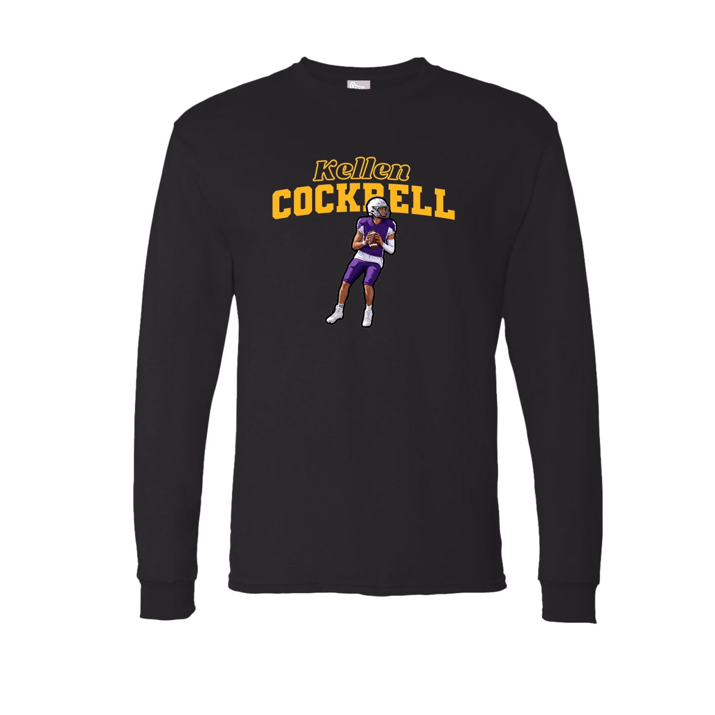 Long Sleeve Tee — Name Arch in Black