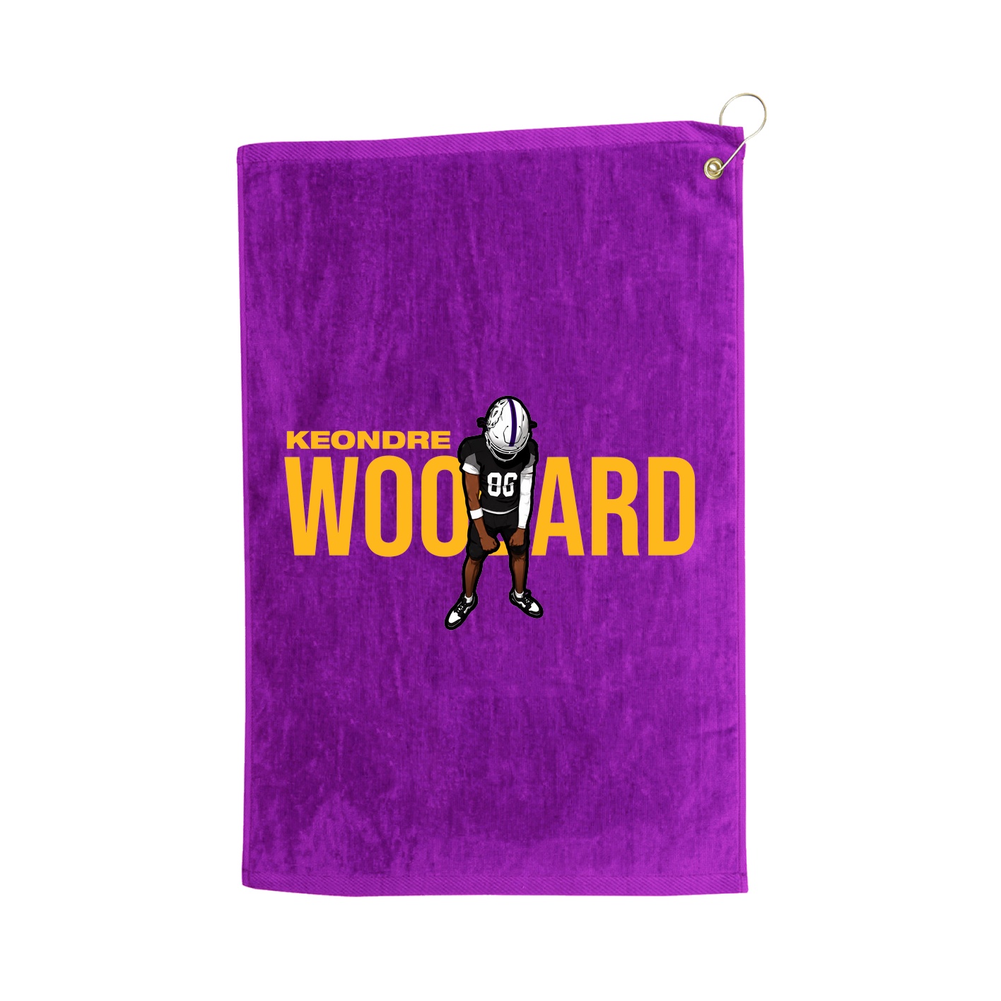 Golf Towel — Player Name in Purple