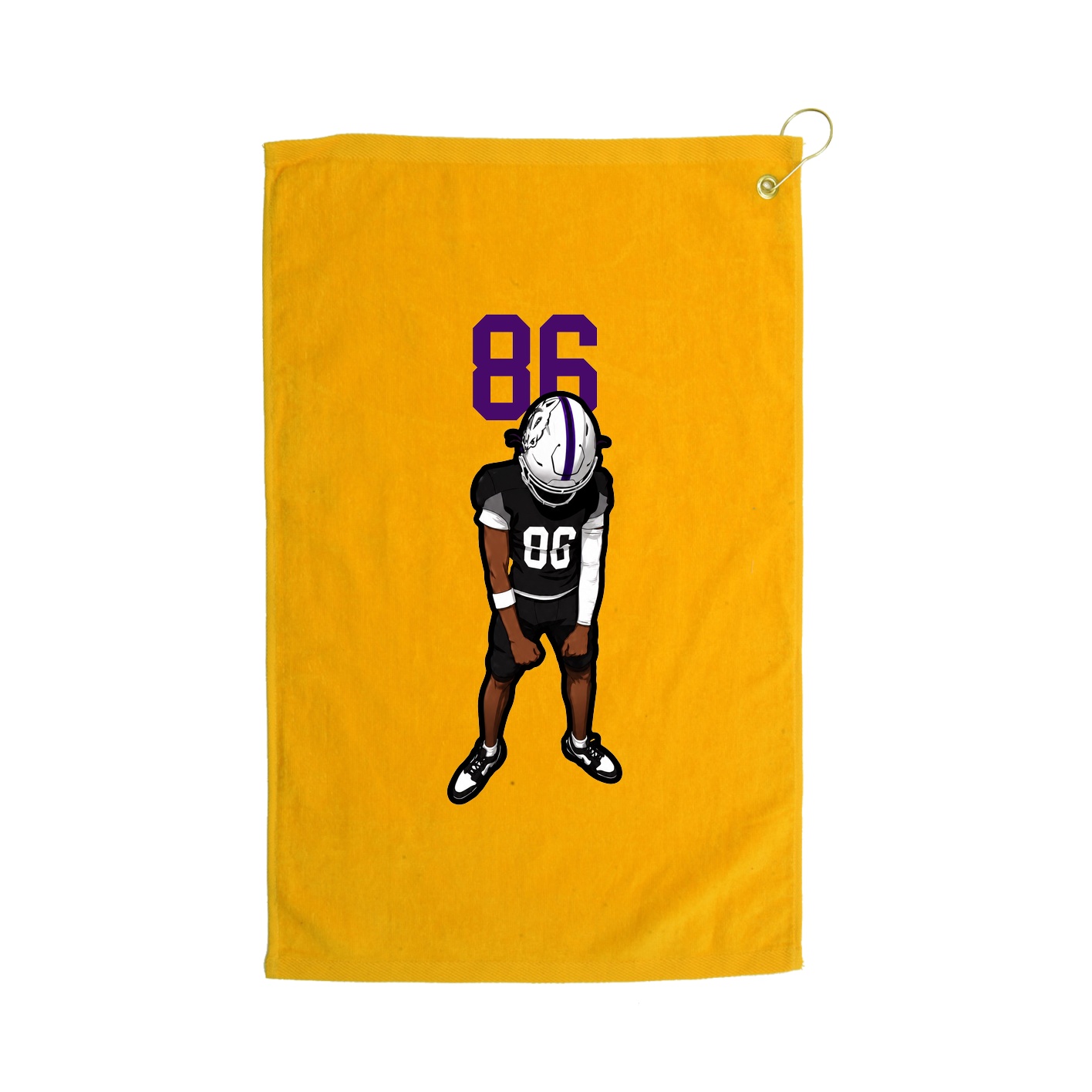 Golf Towel — Number Top in Gold